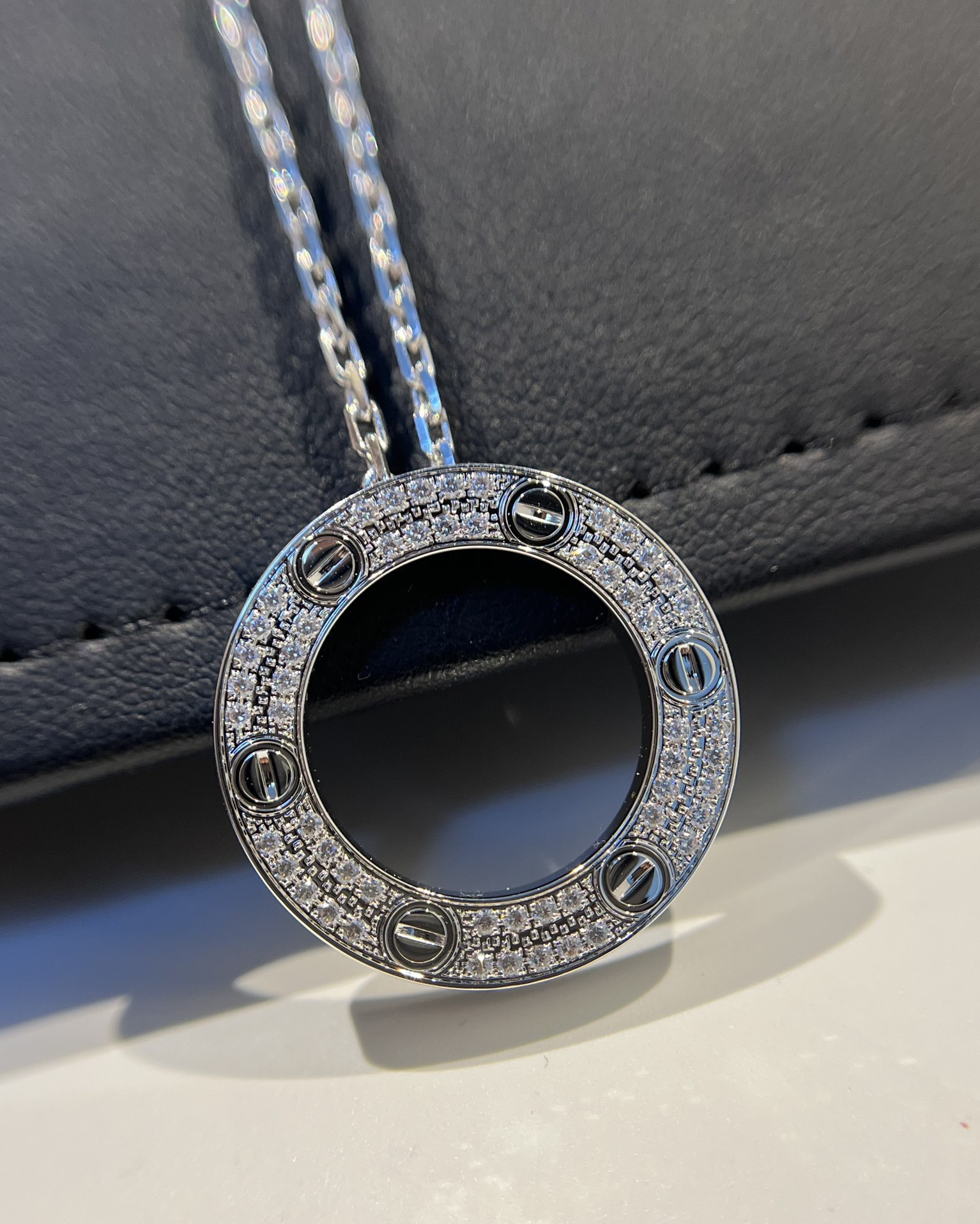 Cartier Necklace Diamond Gold Inlaid L