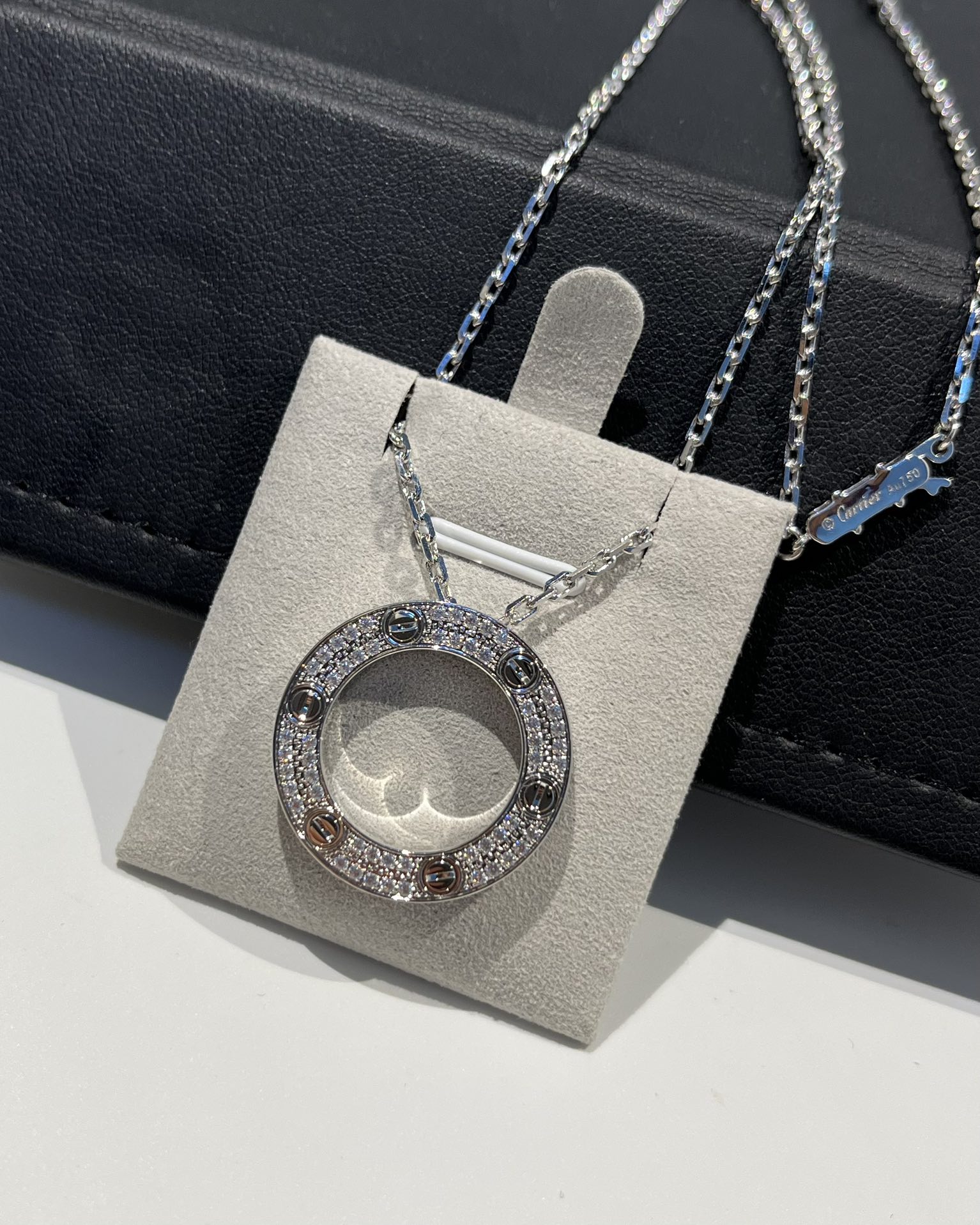 Cartier Necklace Diamond Gold Inlaid L