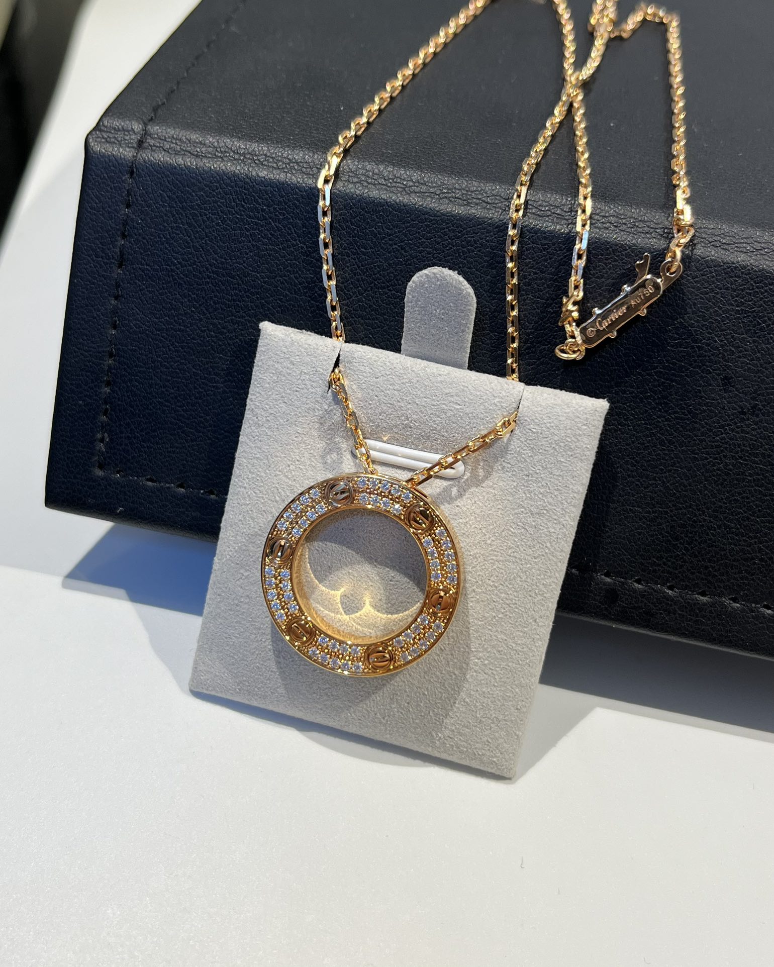 Cartier Necklace Diamond Gold Inlaid L