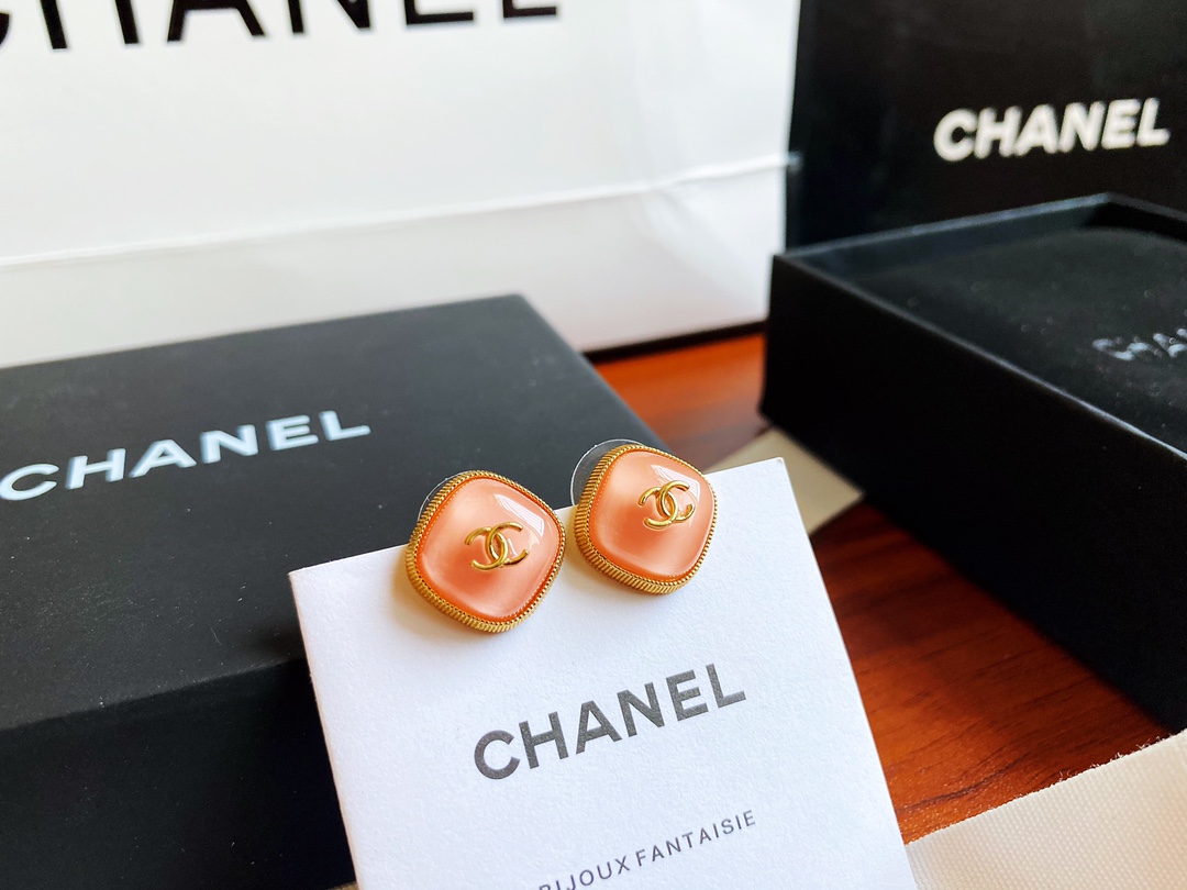 Chanel Earrings Pink