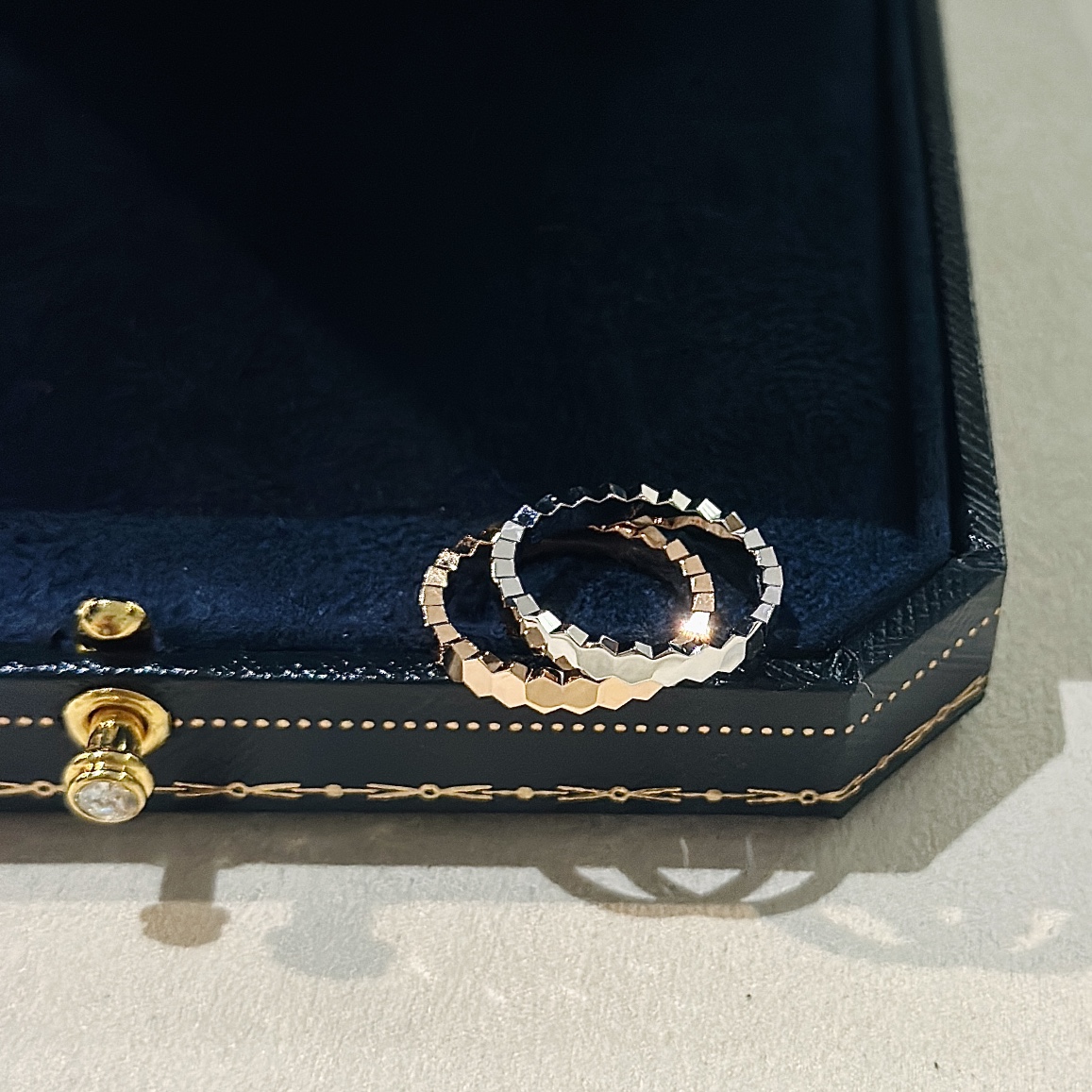 Cartier Ring Silver Rose Gold M-l-s