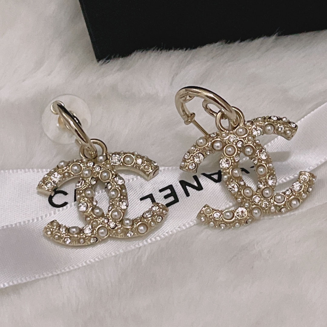 Chanel Earrings Silver L