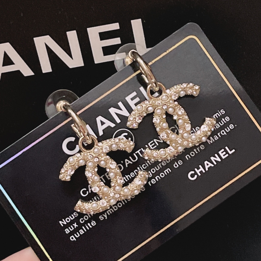 Chanel Earrings Silver L
