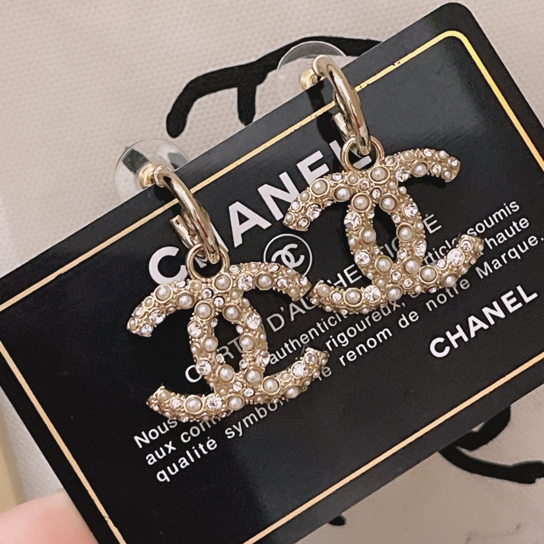Chanel Earrings Silver L