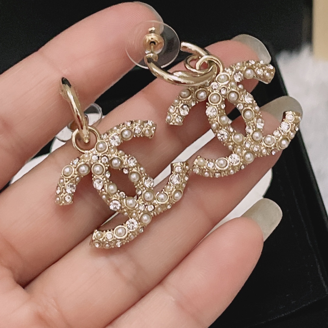 Chanel Earrings Silver L