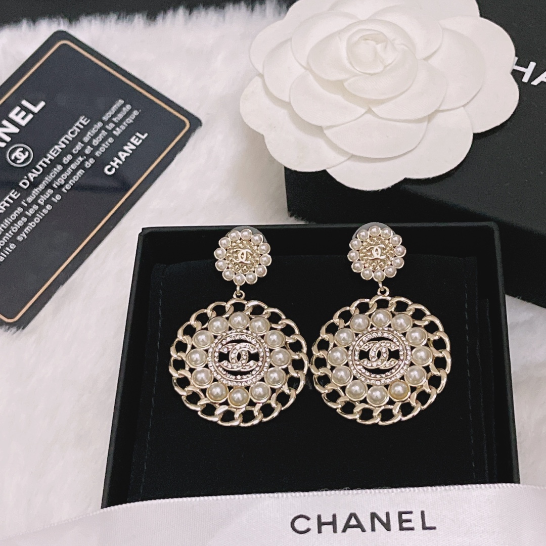 Chanel Earrings Silver L