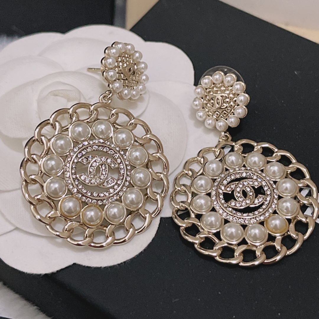 Chanel Earrings Silver L
