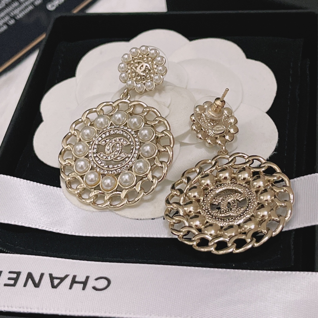 Chanel Earrings Silver L