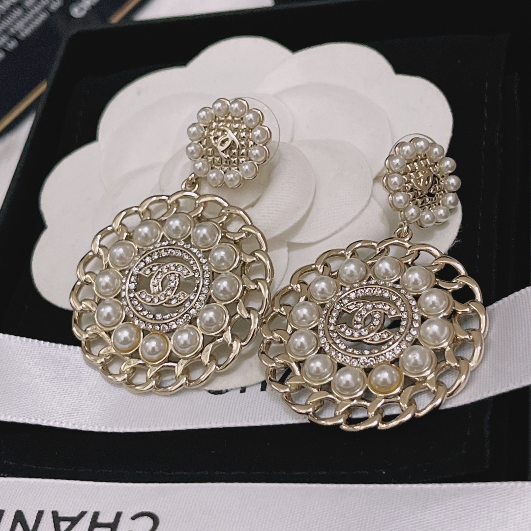 Chanel Earrings Silver L