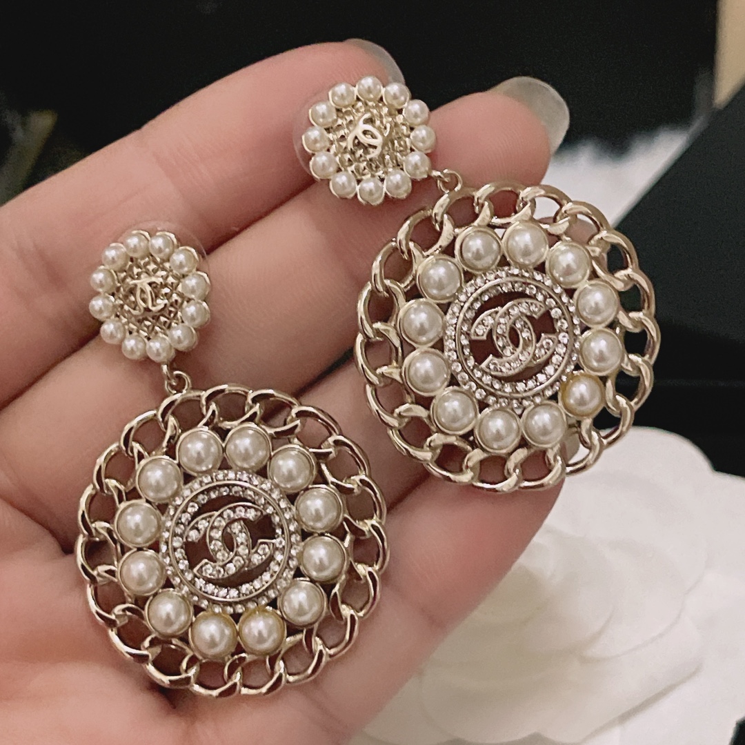 Chanel Earrings Silver L