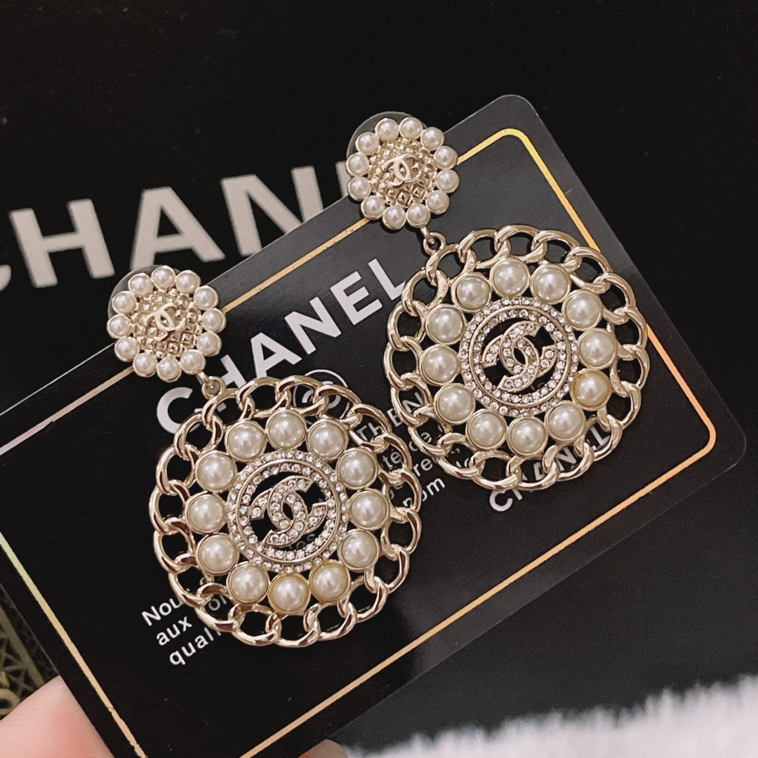 Chanel Earrings Silver L