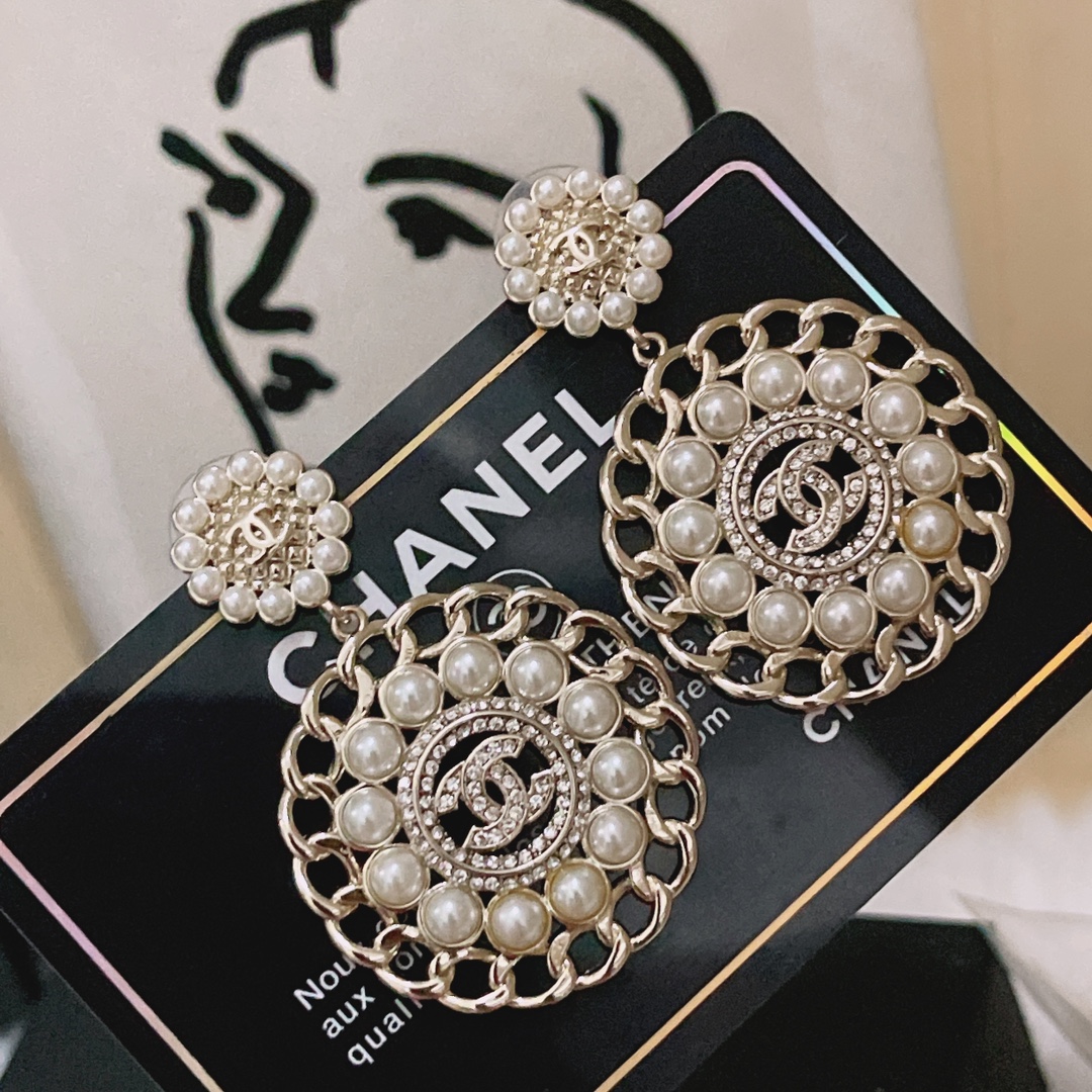 Chanel Earrings Silver L