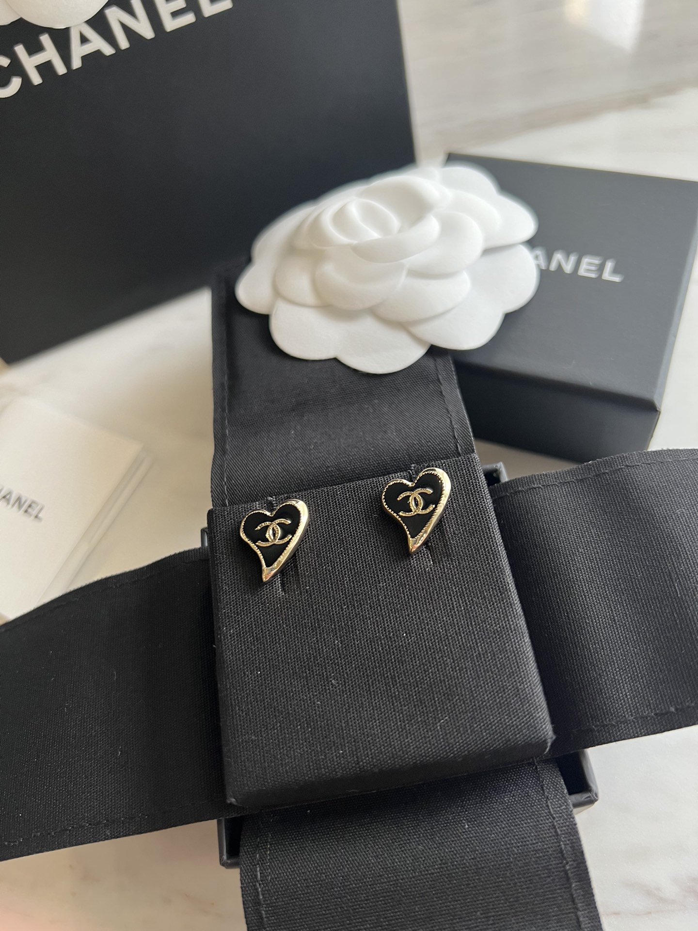 Chanel Earrings Black