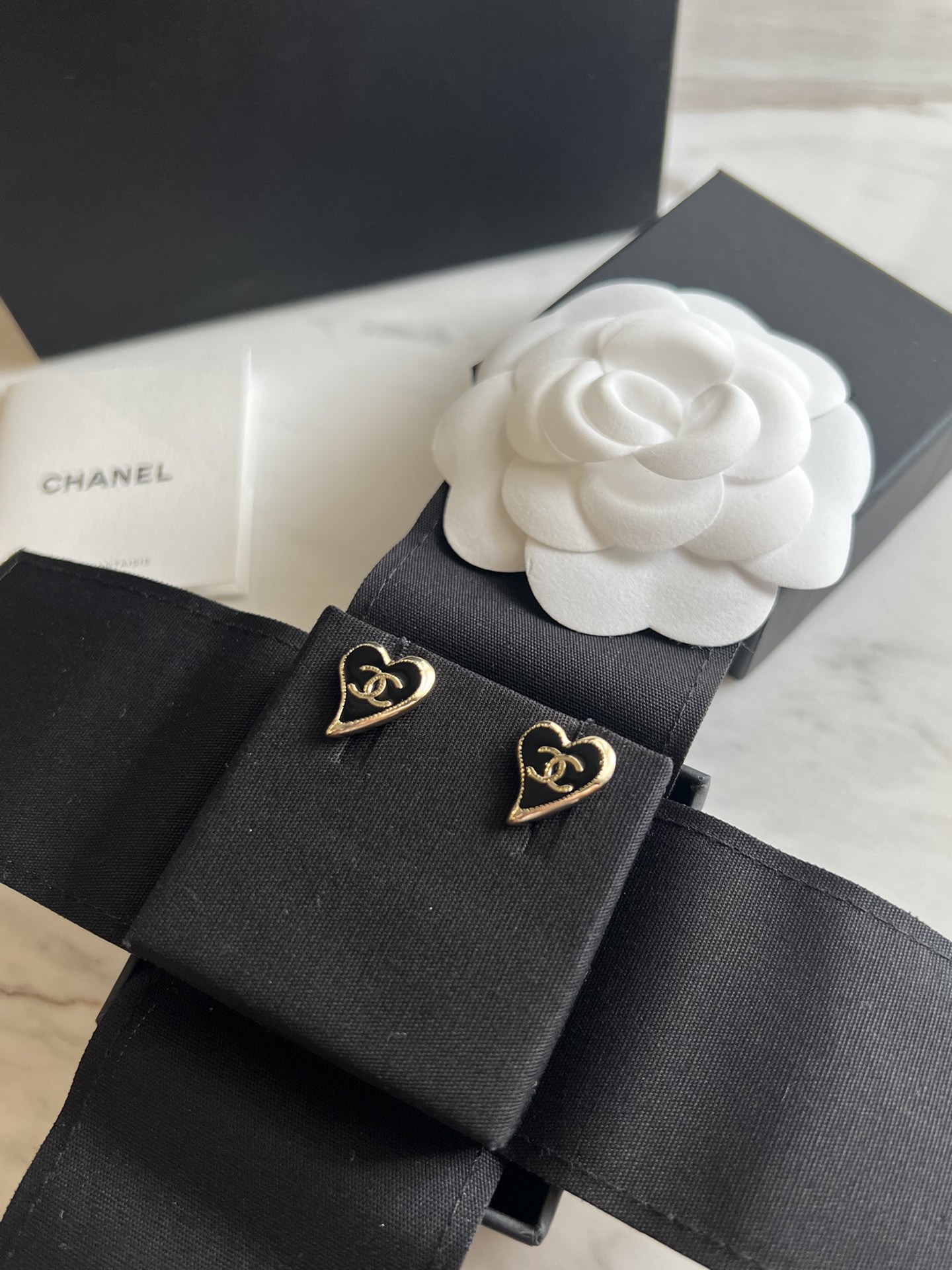 Chanel Earrings Black