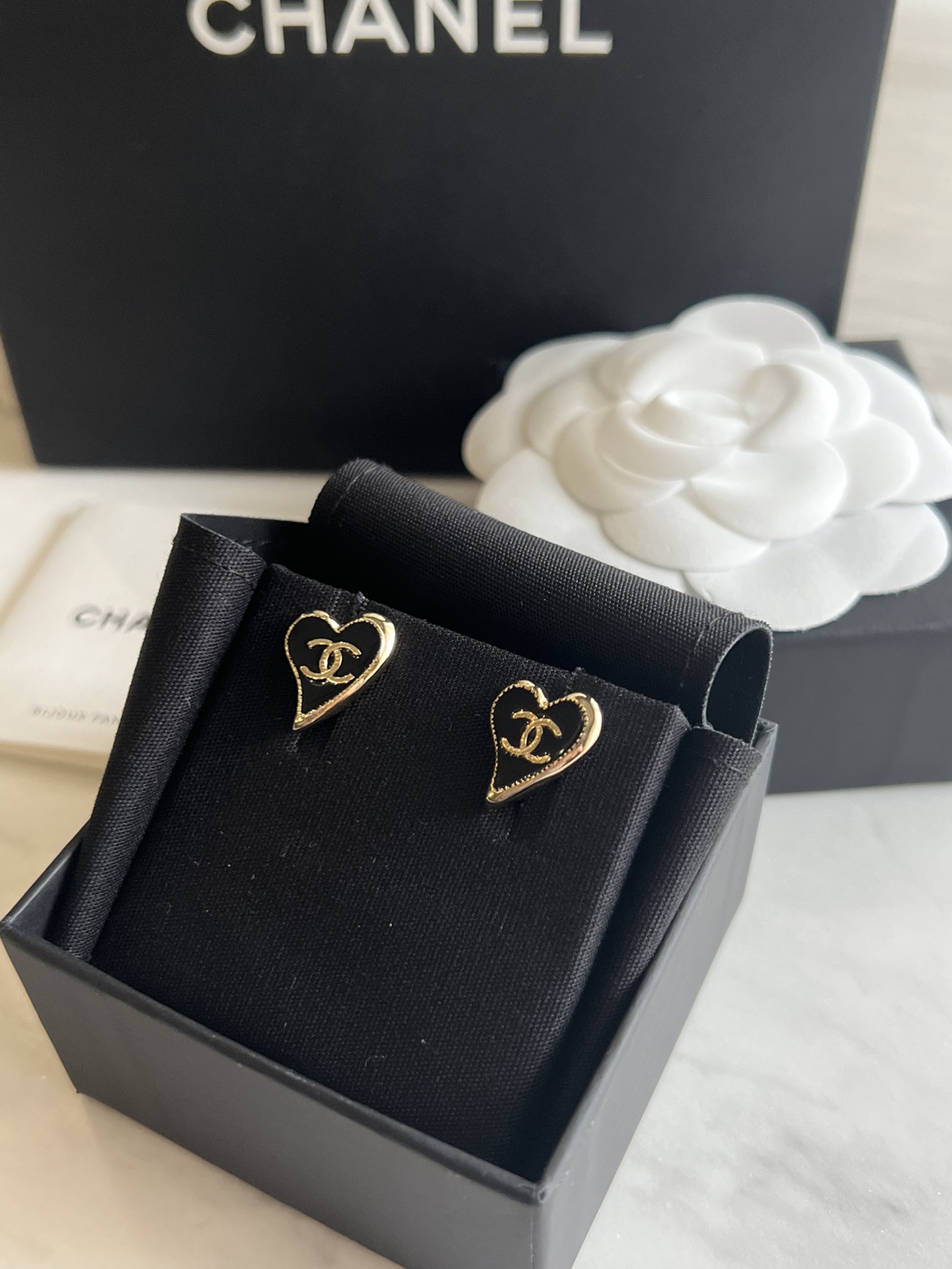 Chanel Earrings Black