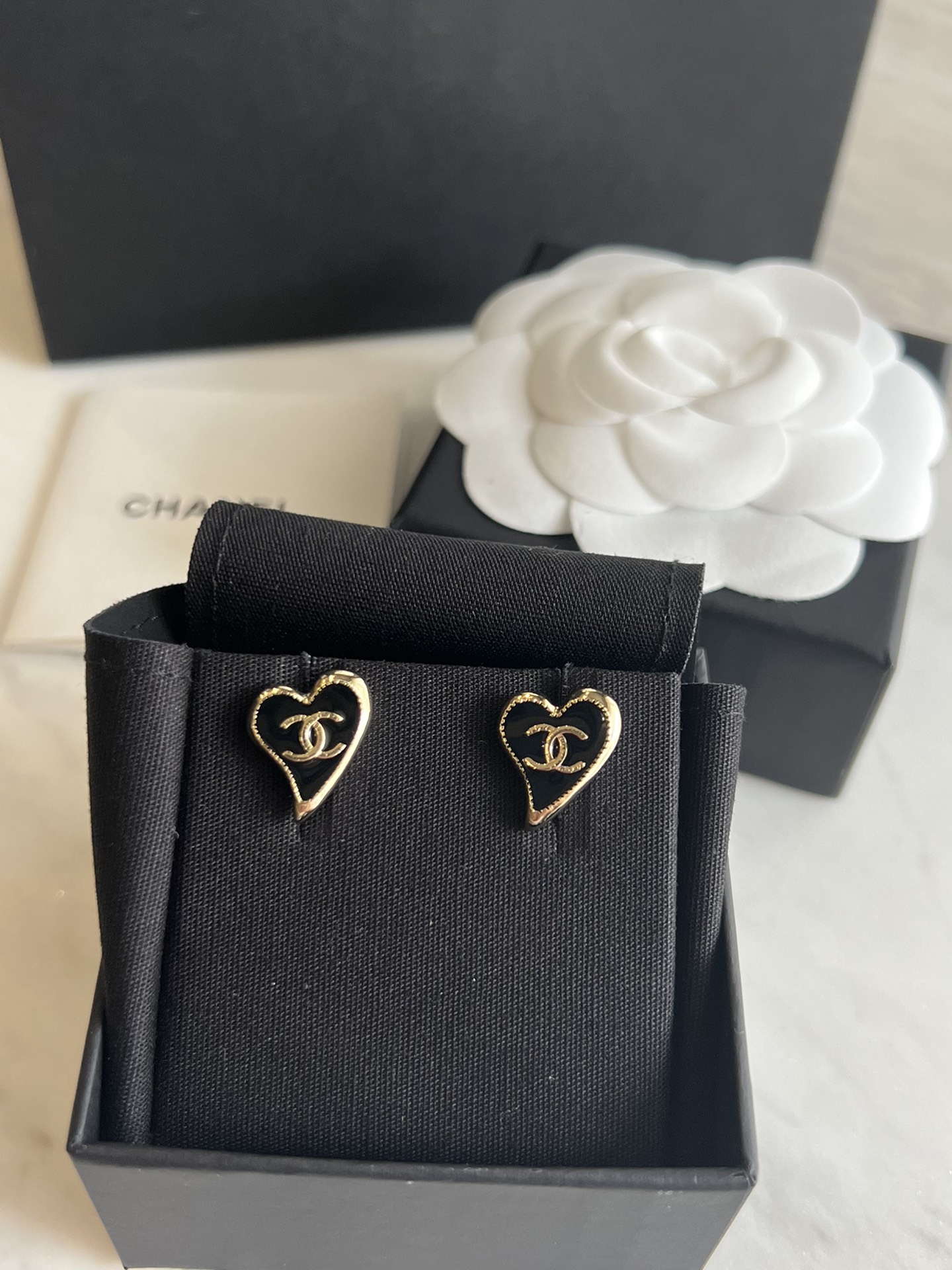 Chanel Earrings Black