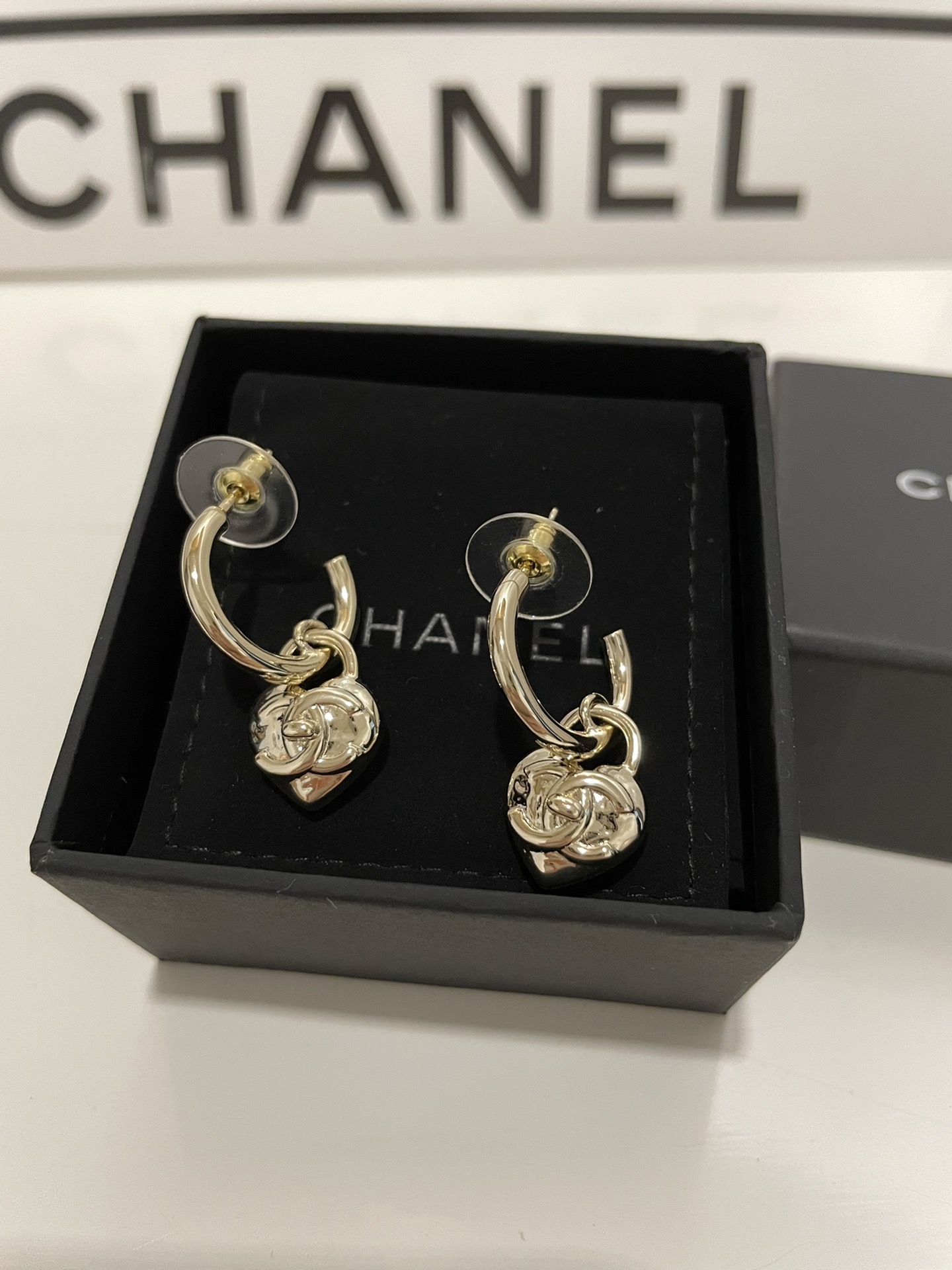 Chanel Earrings Silver Silver