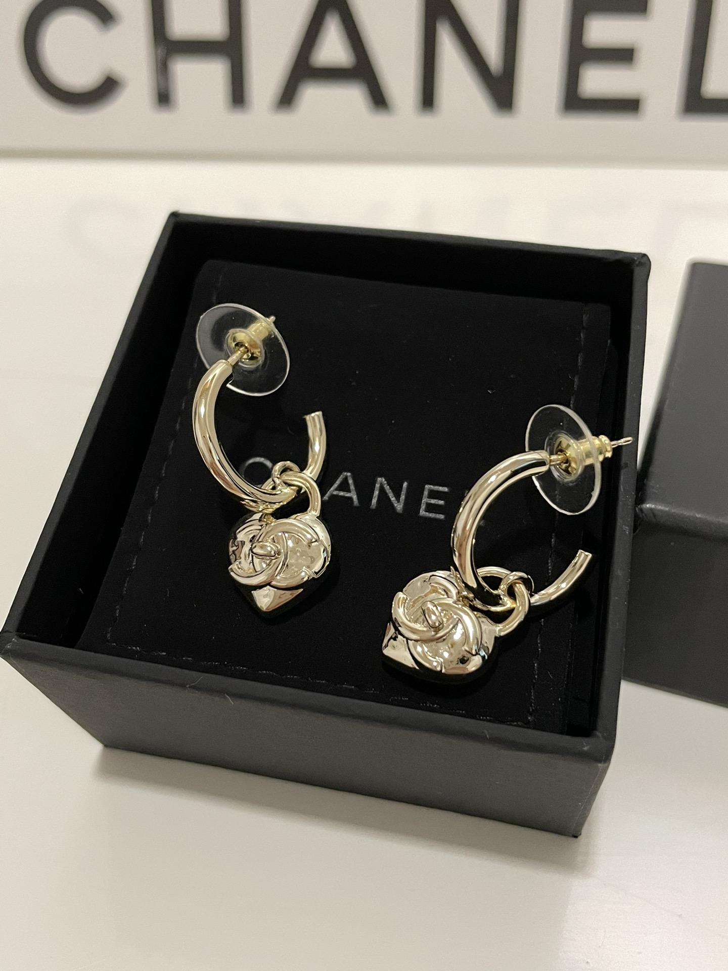 Chanel Earrings Silver Silver