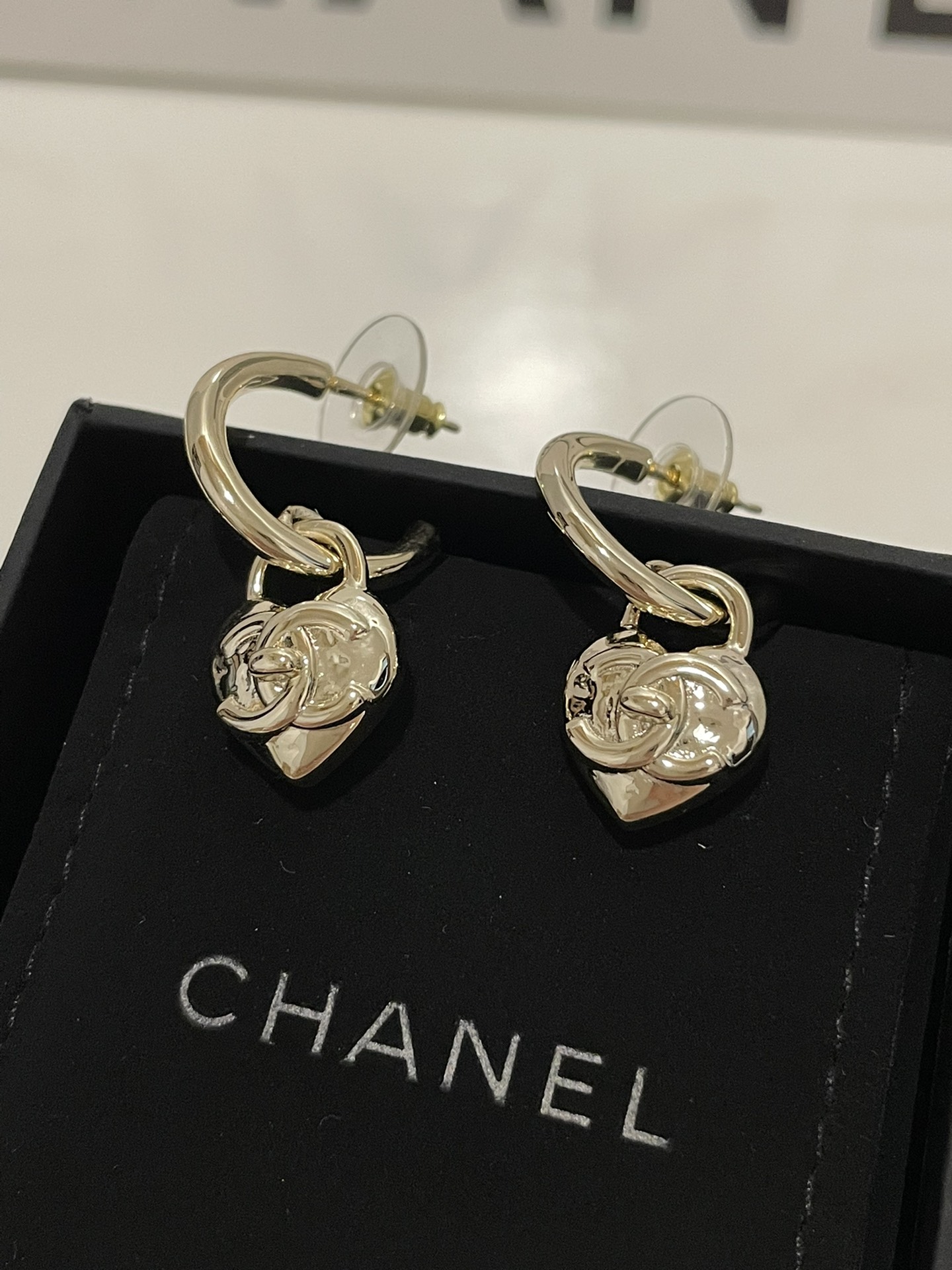 Chanel Earrings Silver Silver