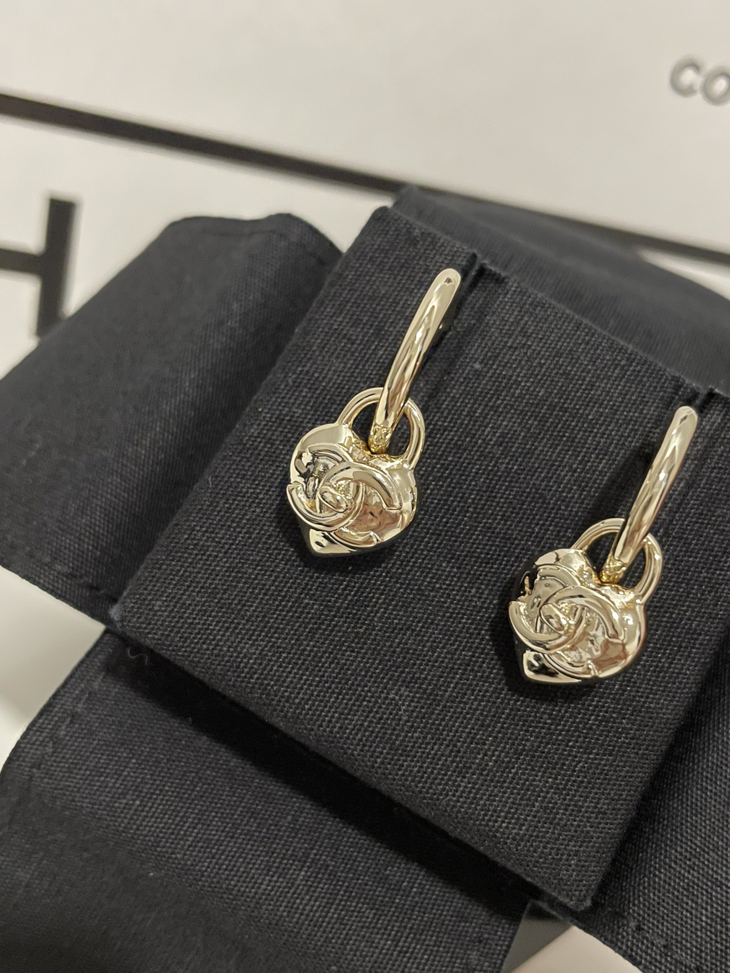 Chanel Earrings Silver Silver