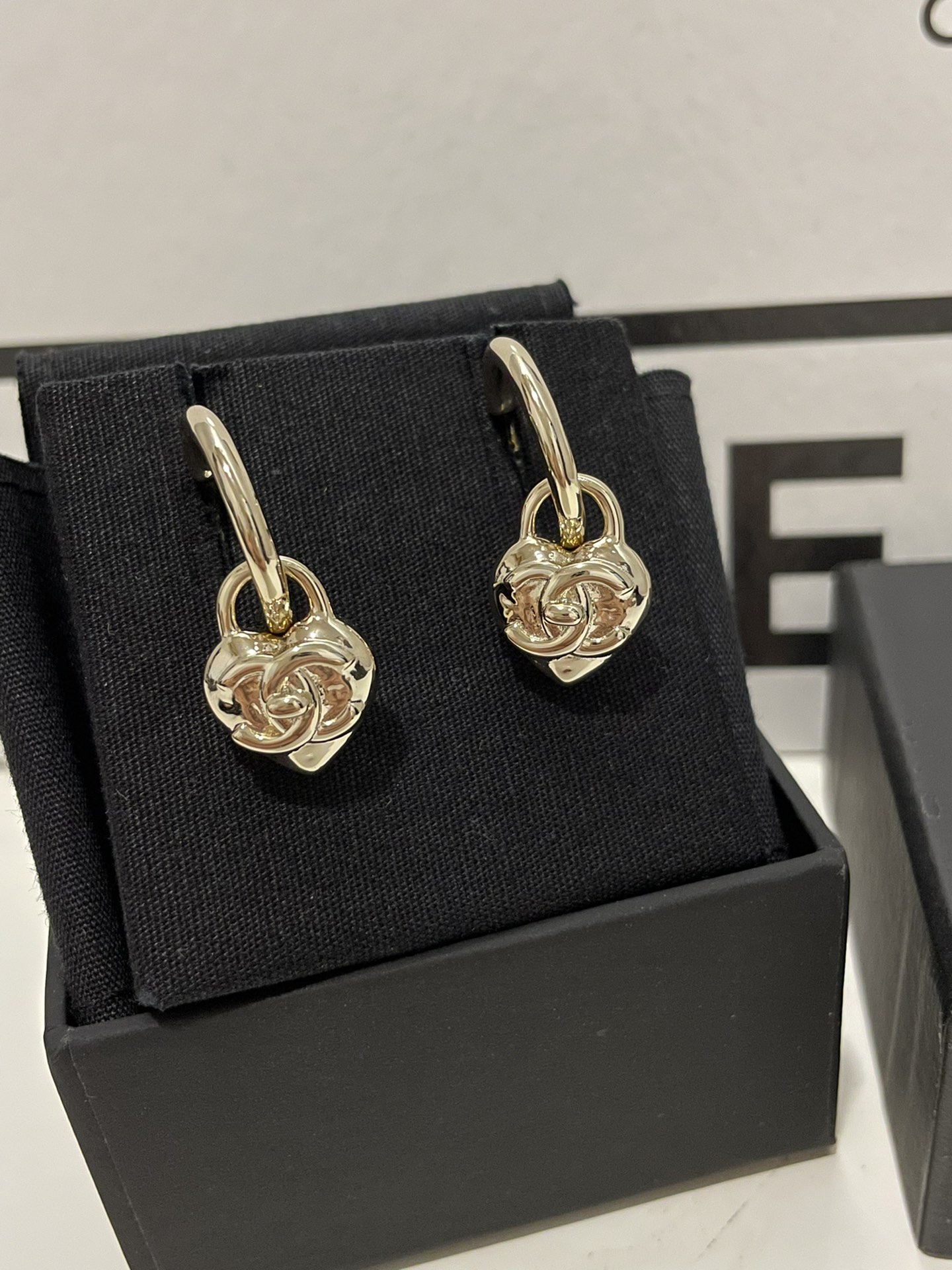 Chanel Earrings Silver Silver