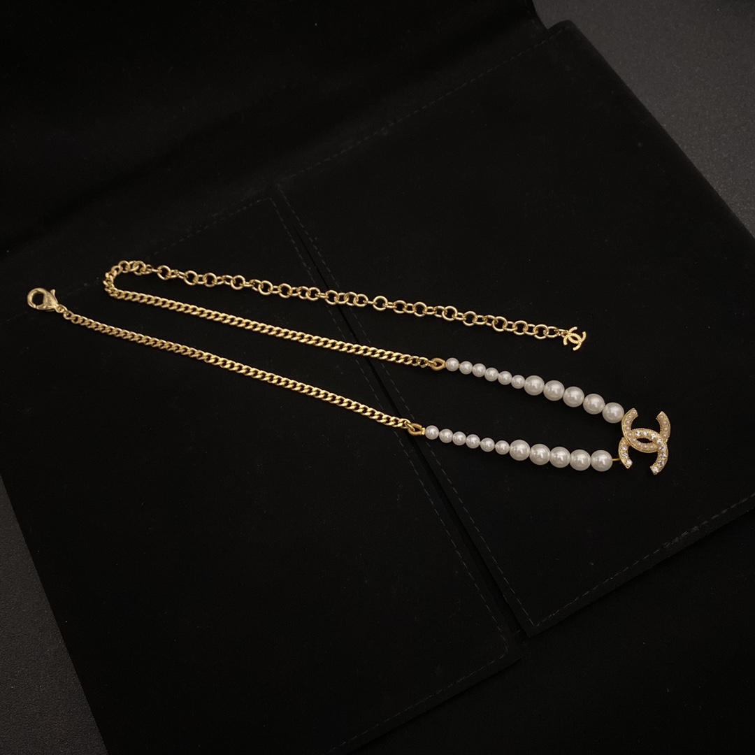 Chanel Necklace Pearl Adjustable