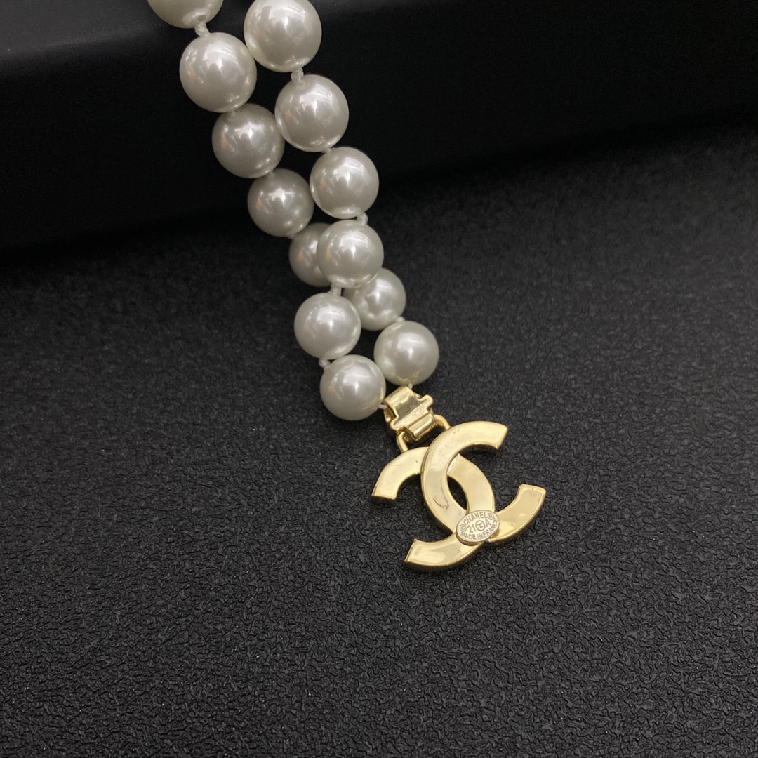 Chanel Necklace Pearl Inlaid L