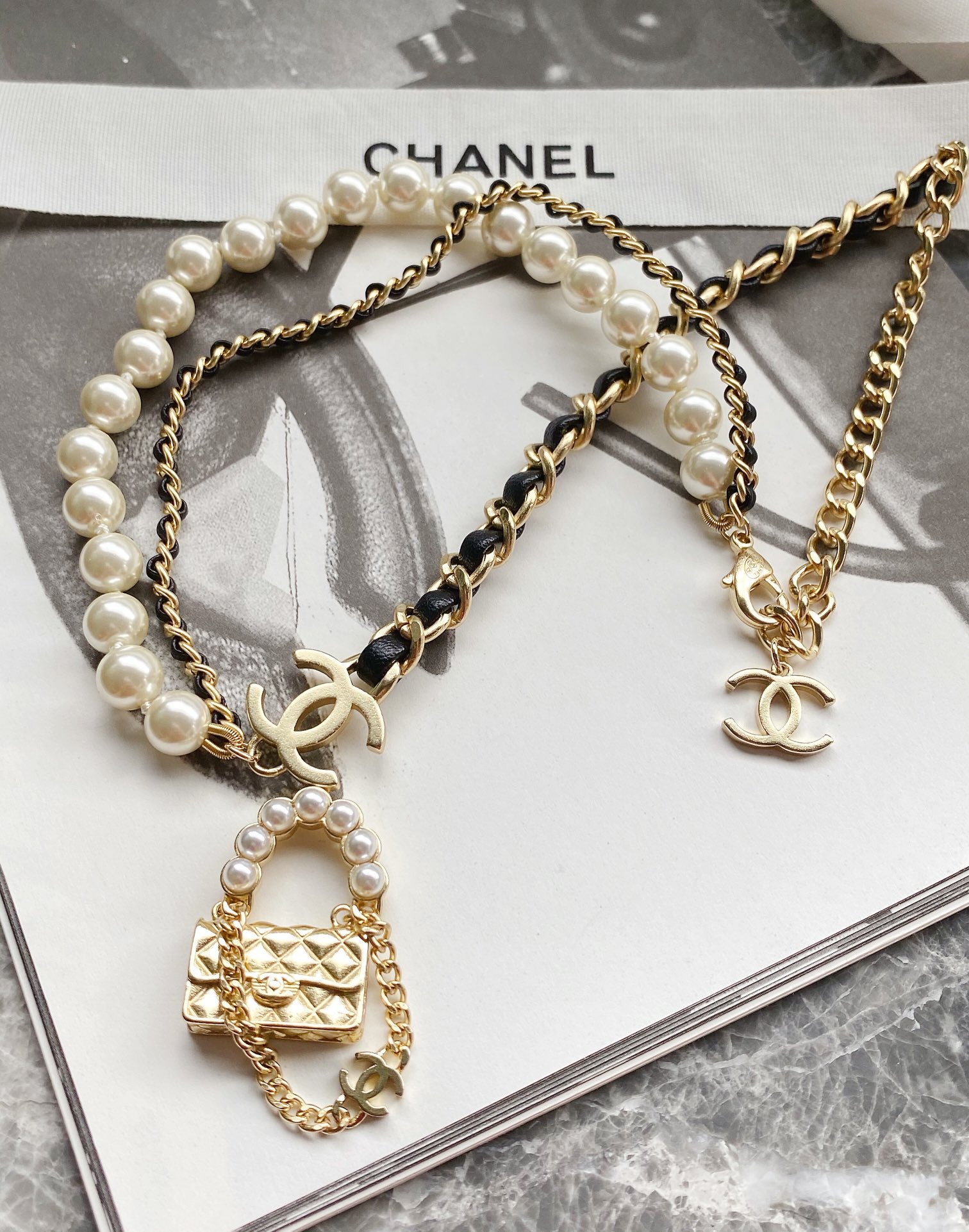 Chanel Necklace Pearl