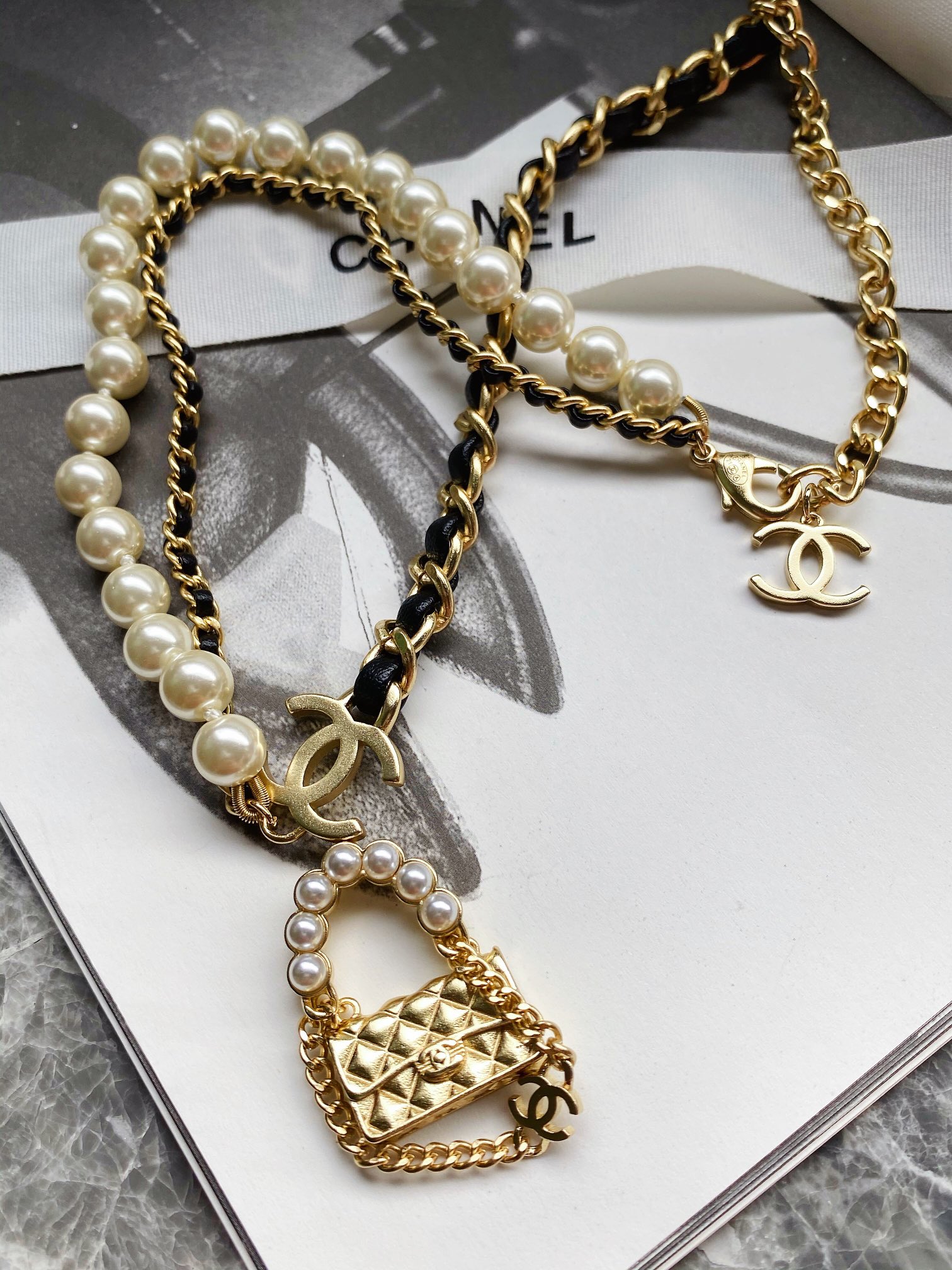 Chanel Necklace Pearl
