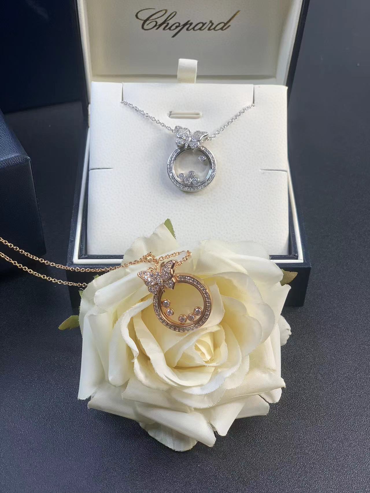 Chanel Necklace Diamond Rose Gold L