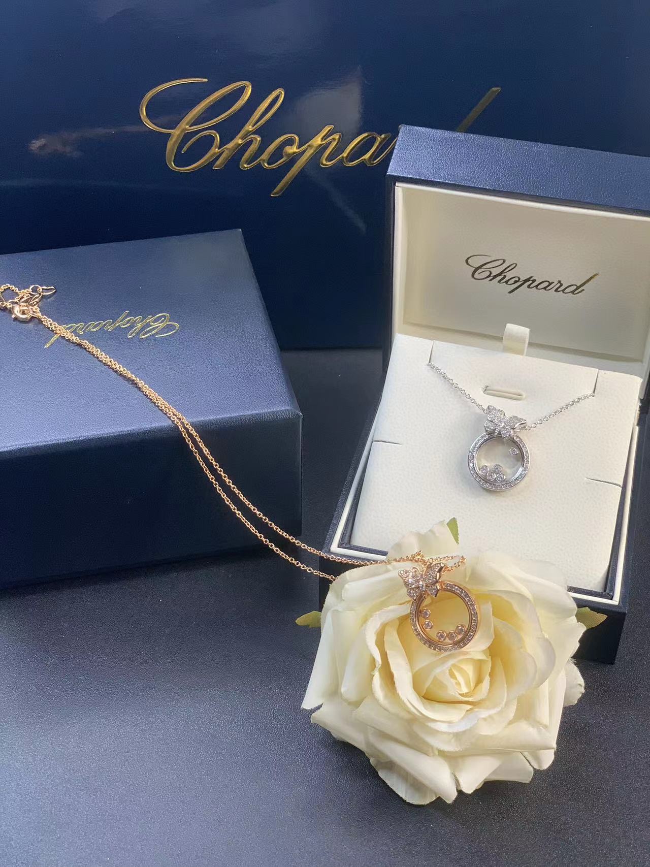 Chanel Necklace Diamond Rose Gold L