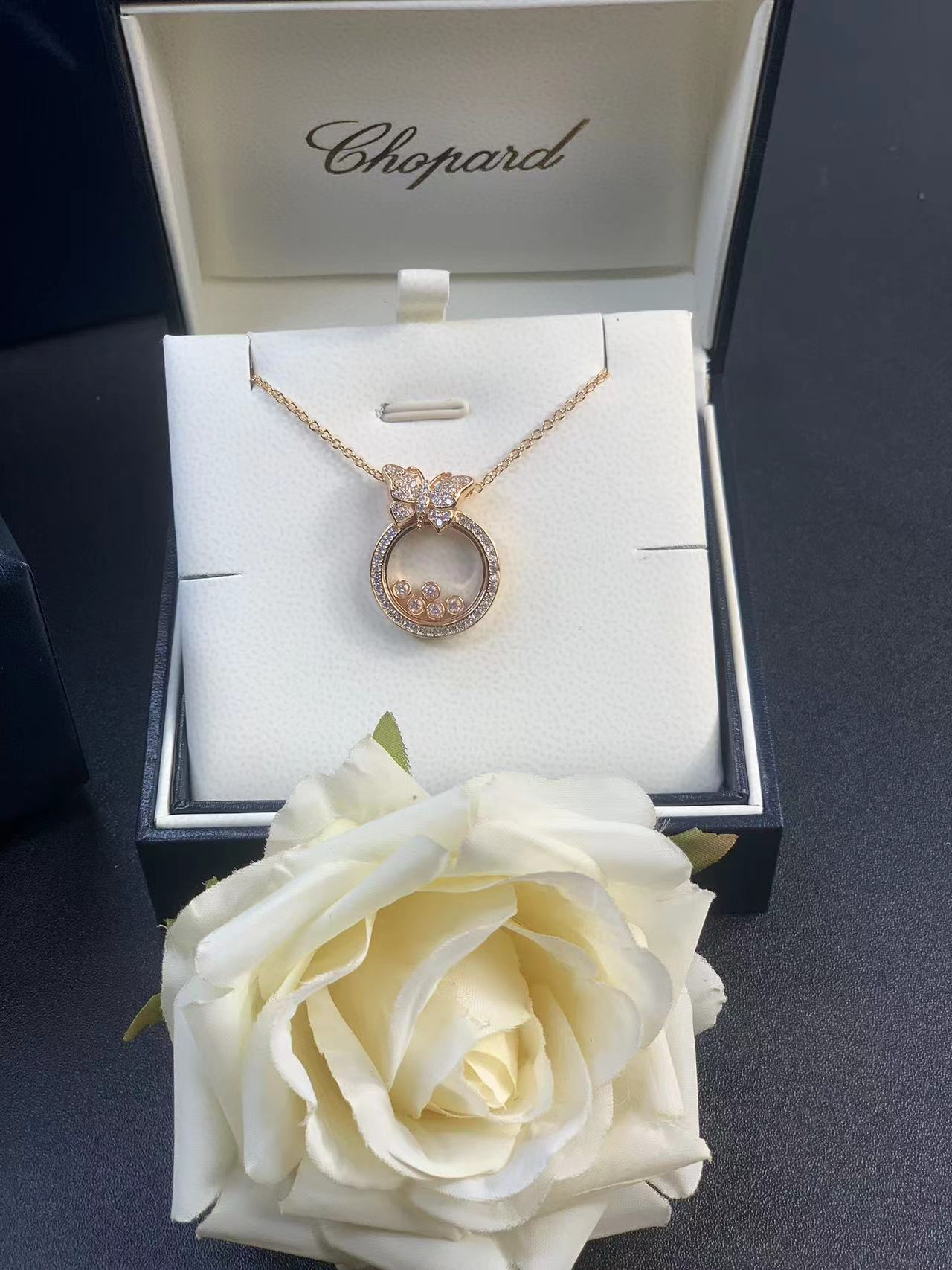 Chanel Necklace Diamond Rose Gold L