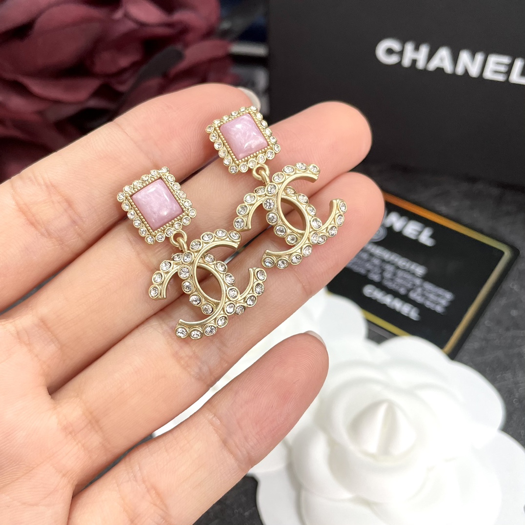 Chanel Earrings Pink