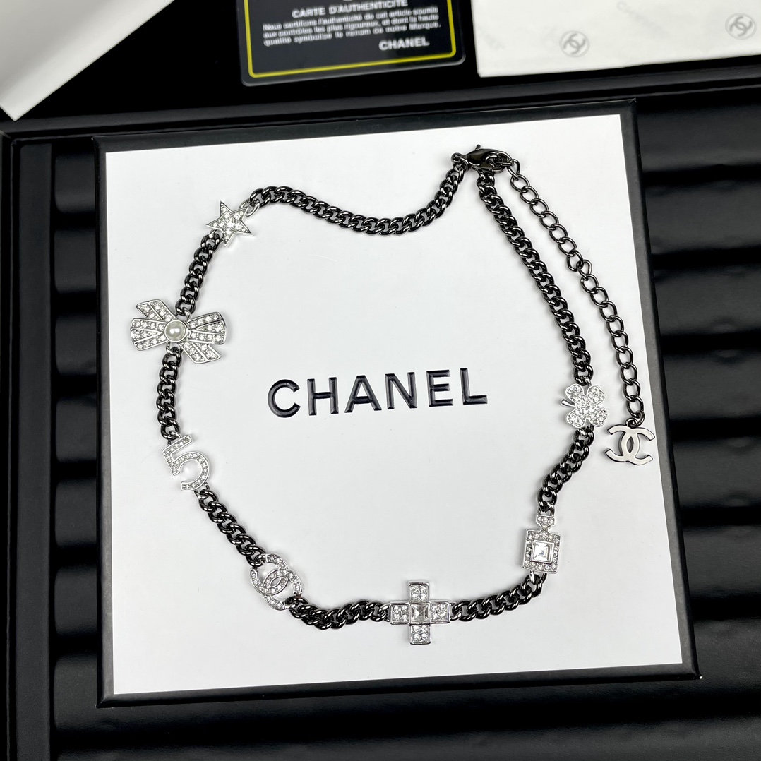 Chanel Necklace Black