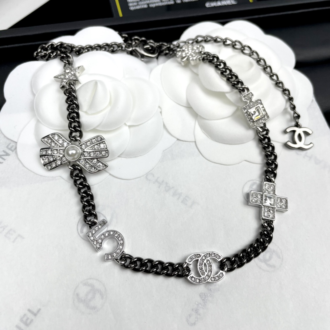 Chanel Necklace Black