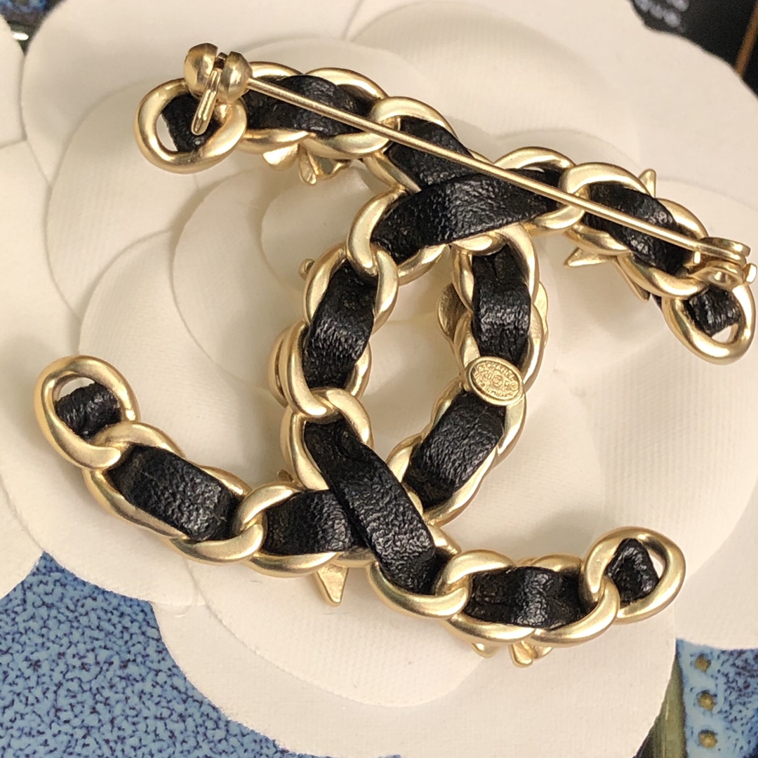 Chanel Brooch Black