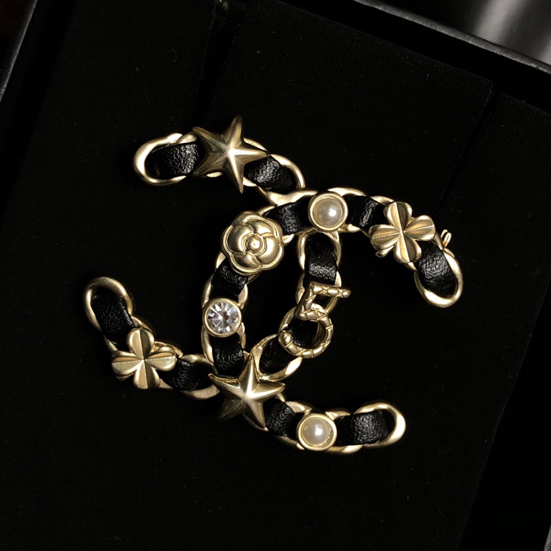 Chanel Brooch Black