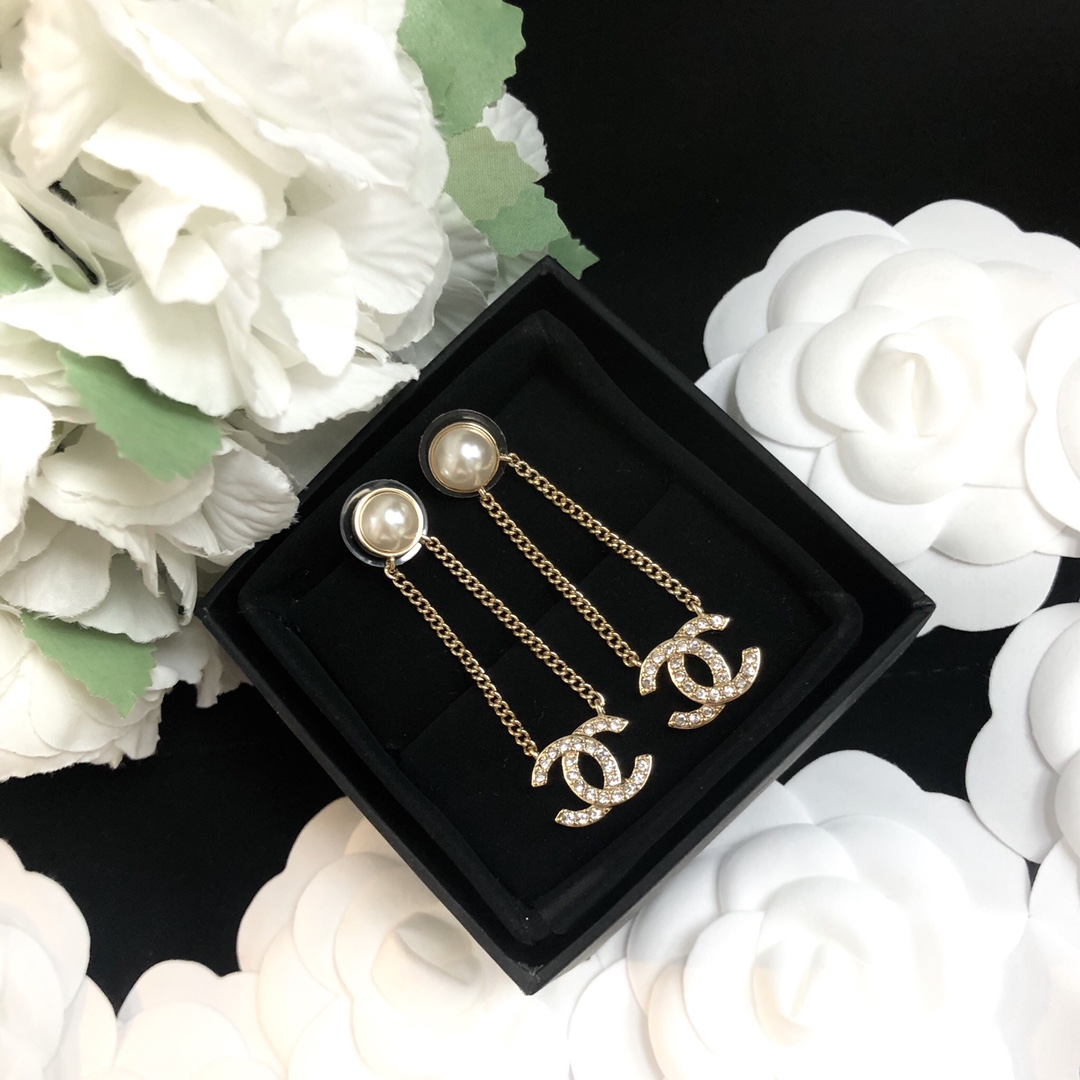 Chanel Earrings Silver L