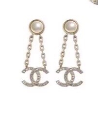 Chanel Earrings Silver L