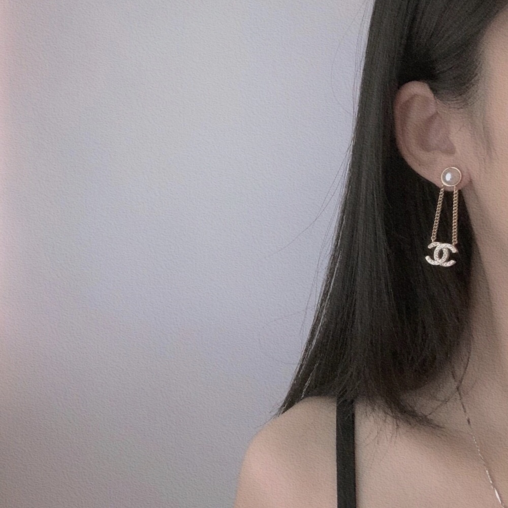 Chanel Earrings Silver L