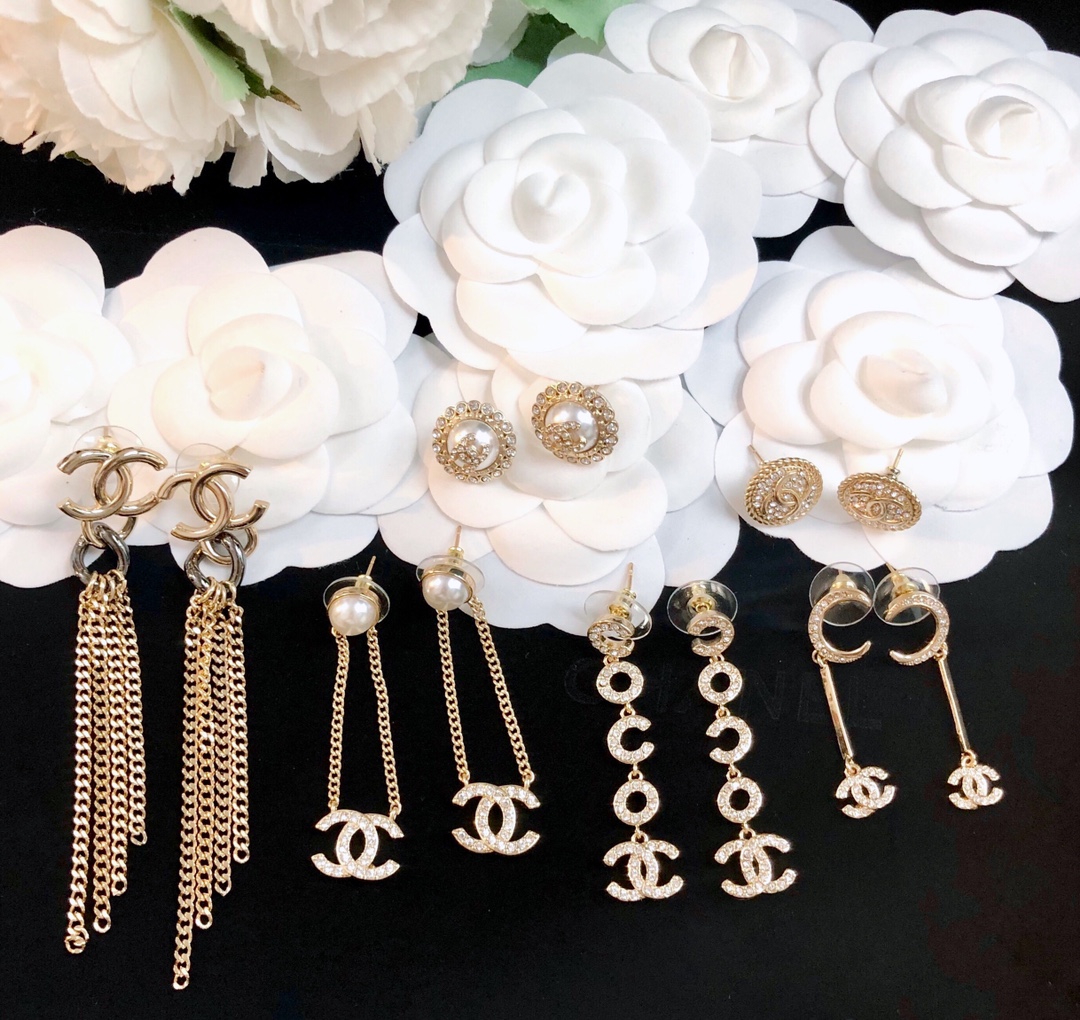 Chanel Earrings Silver L