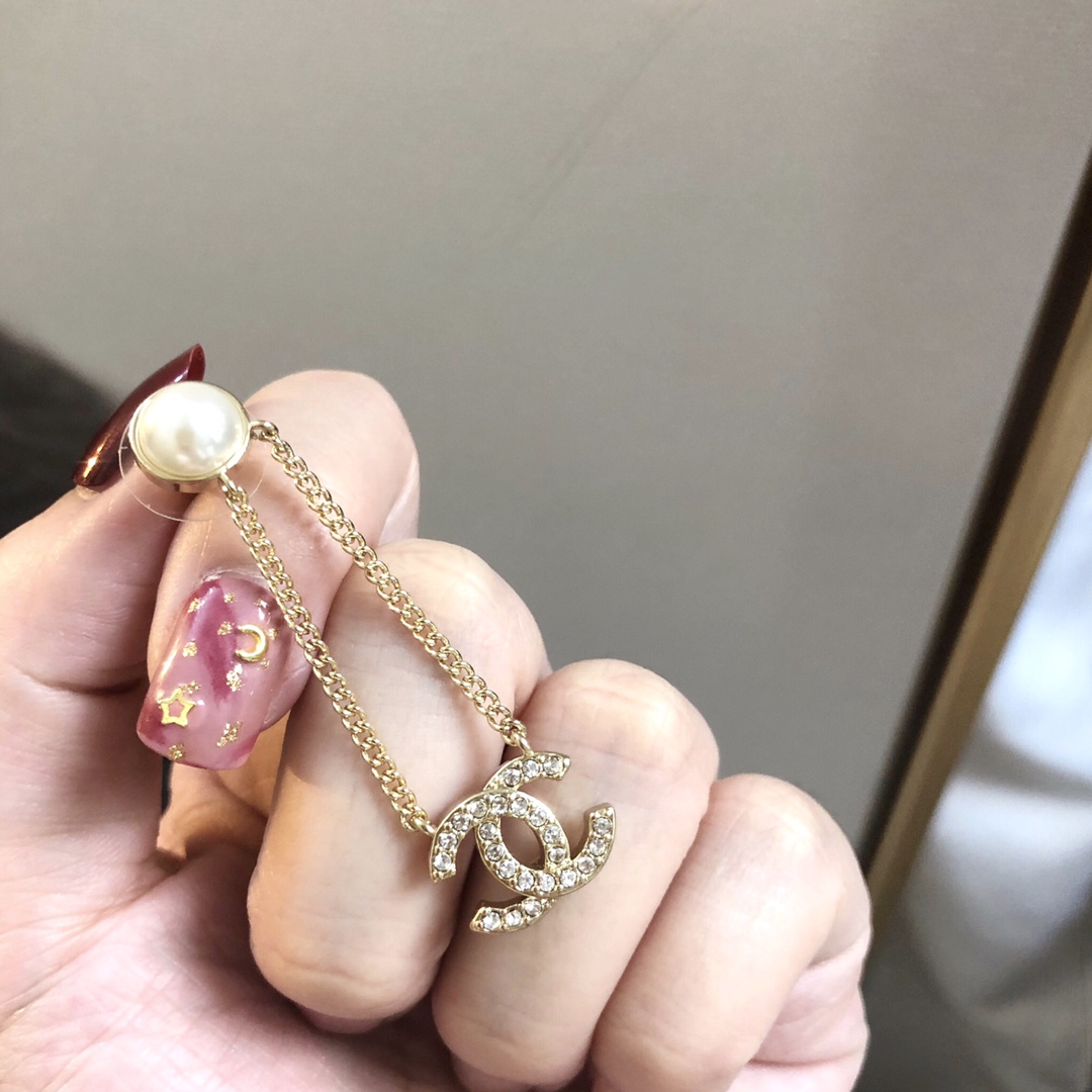 Chanel Earrings Silver L