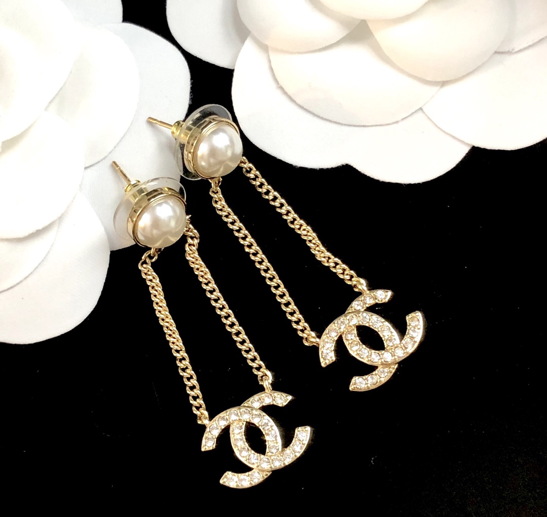 Chanel Earrings Silver L