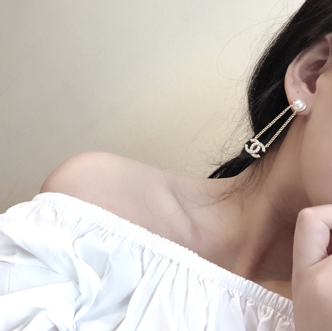 Chanel Earrings Silver L