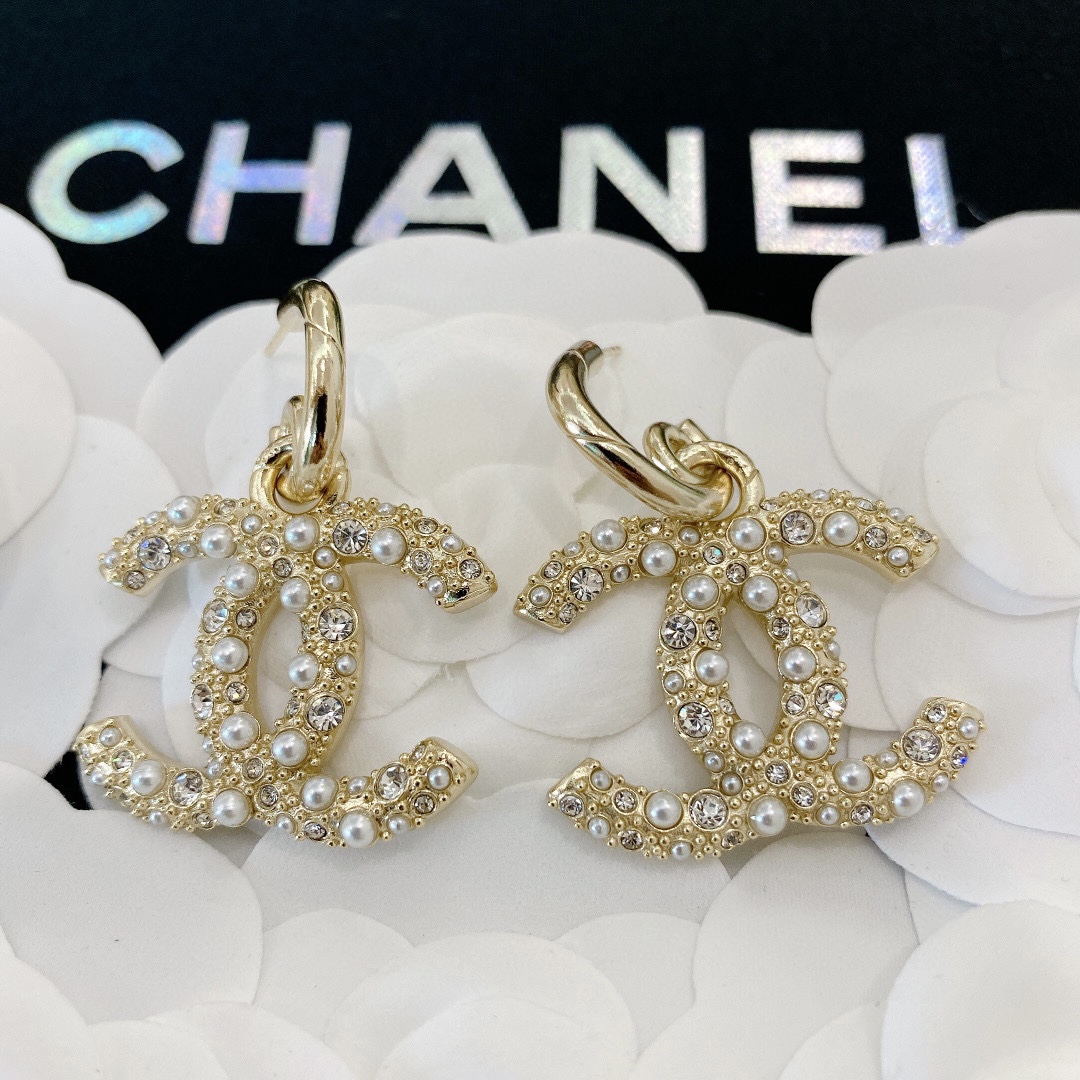 Chanel Earrings Silver L