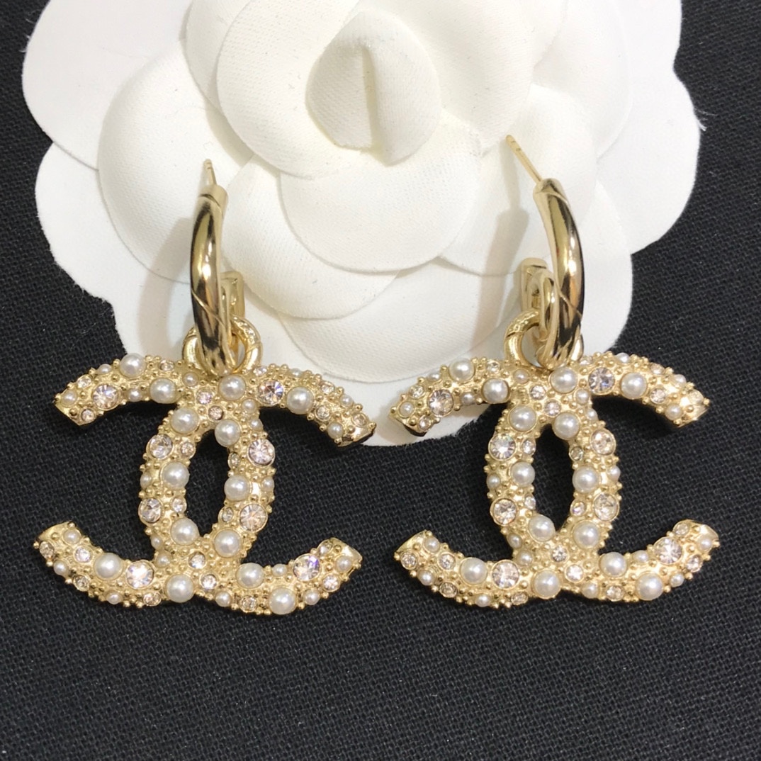 Chanel Earrings Silver L