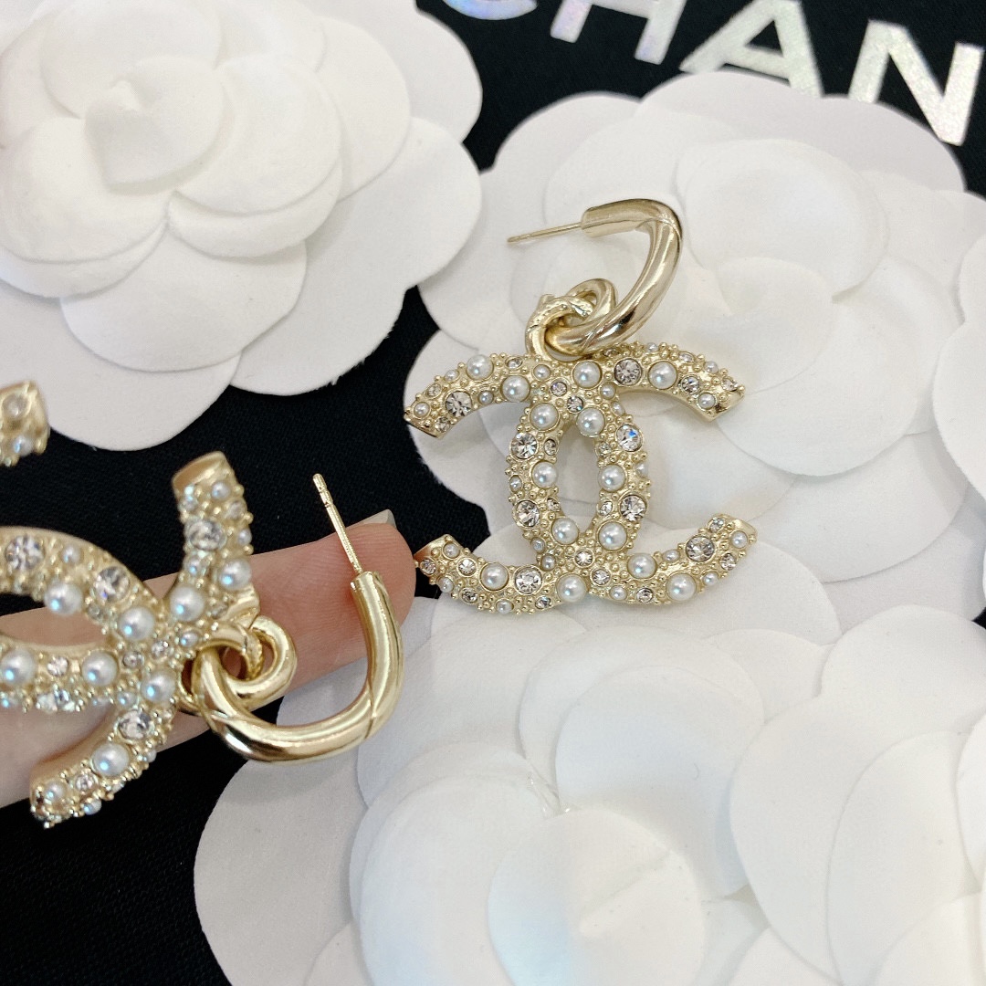 Chanel Earrings Silver L