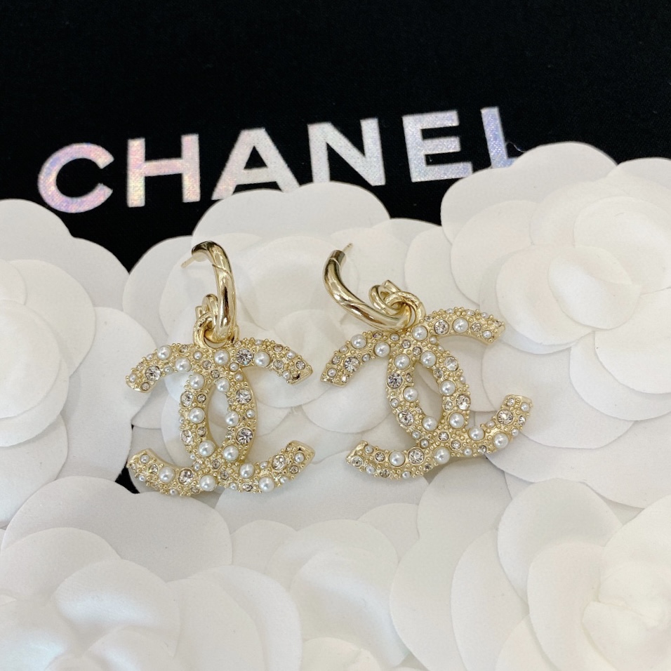 Chanel Earrings Silver L