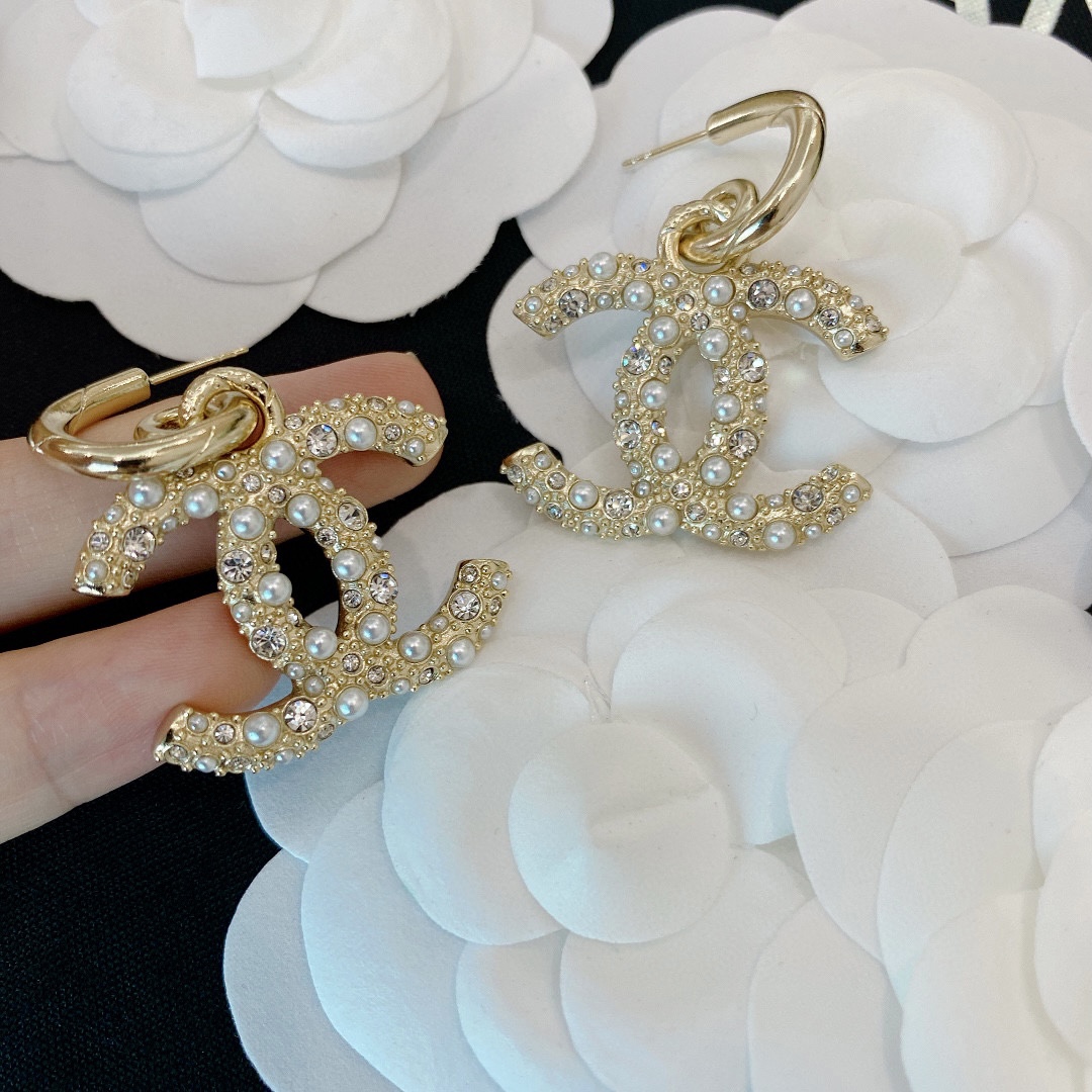 Chanel Earrings Silver L