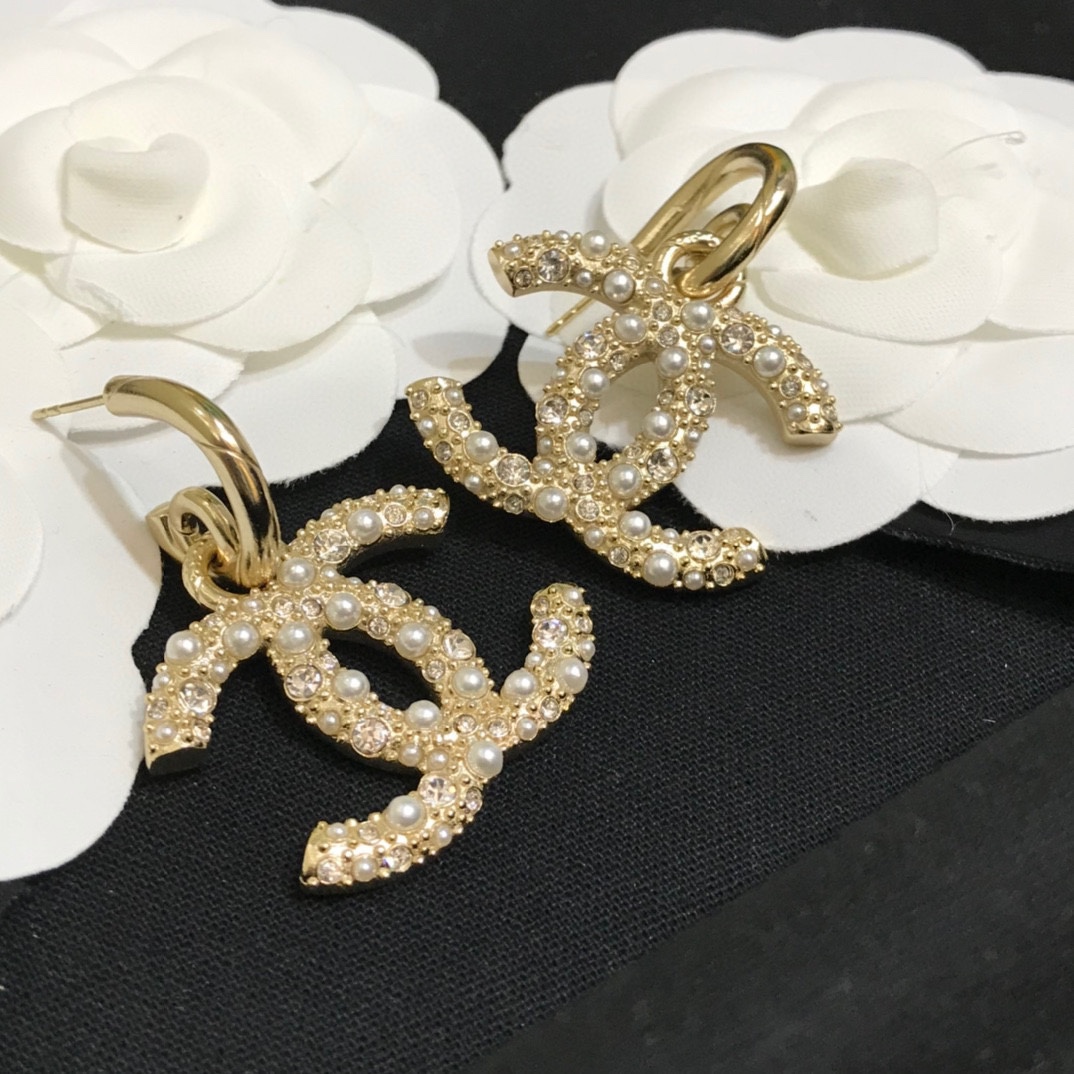 Chanel Earrings Silver L